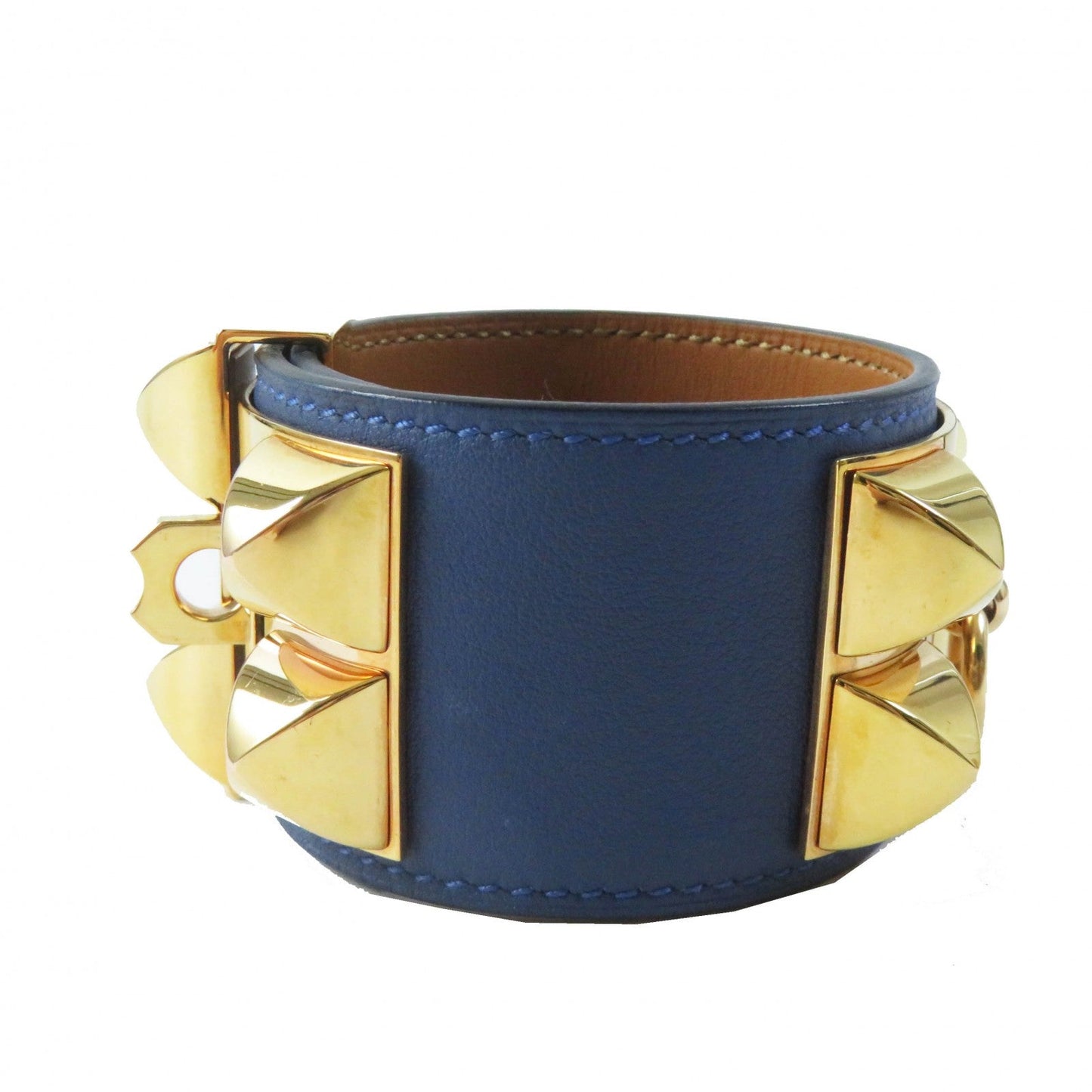 HERMES Bangle leather blue Cory Edssian