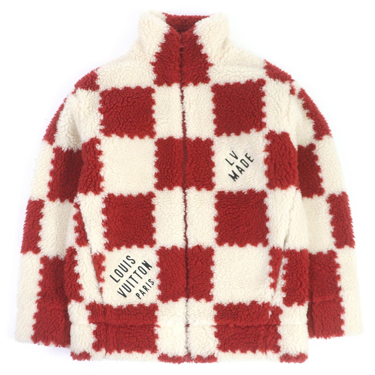 LOUIS VUITTON Blouson 1A9GKK polyester Ivory Red XS