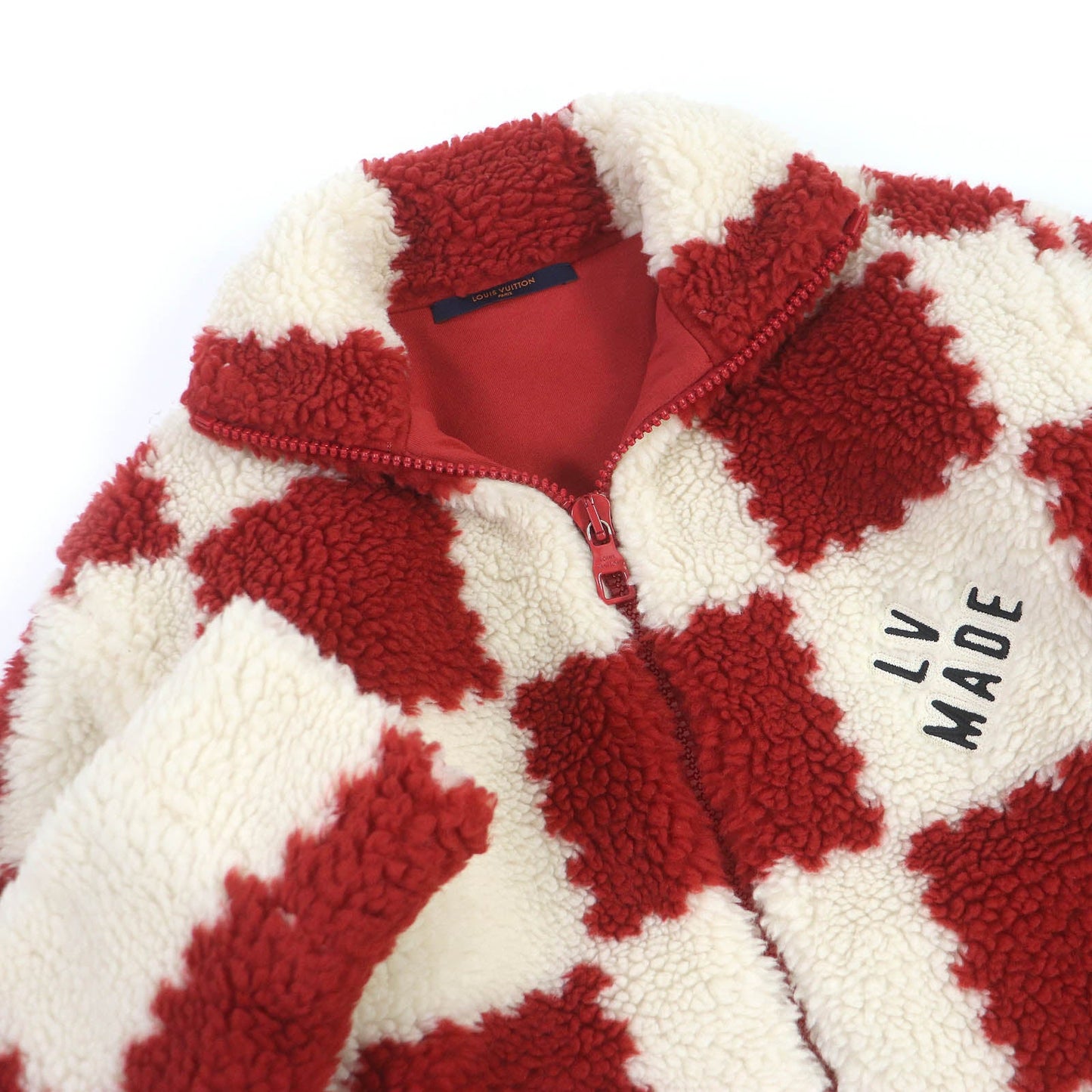 LOUIS VUITTON Blouson 1A9GKK polyester Ivory Red XS