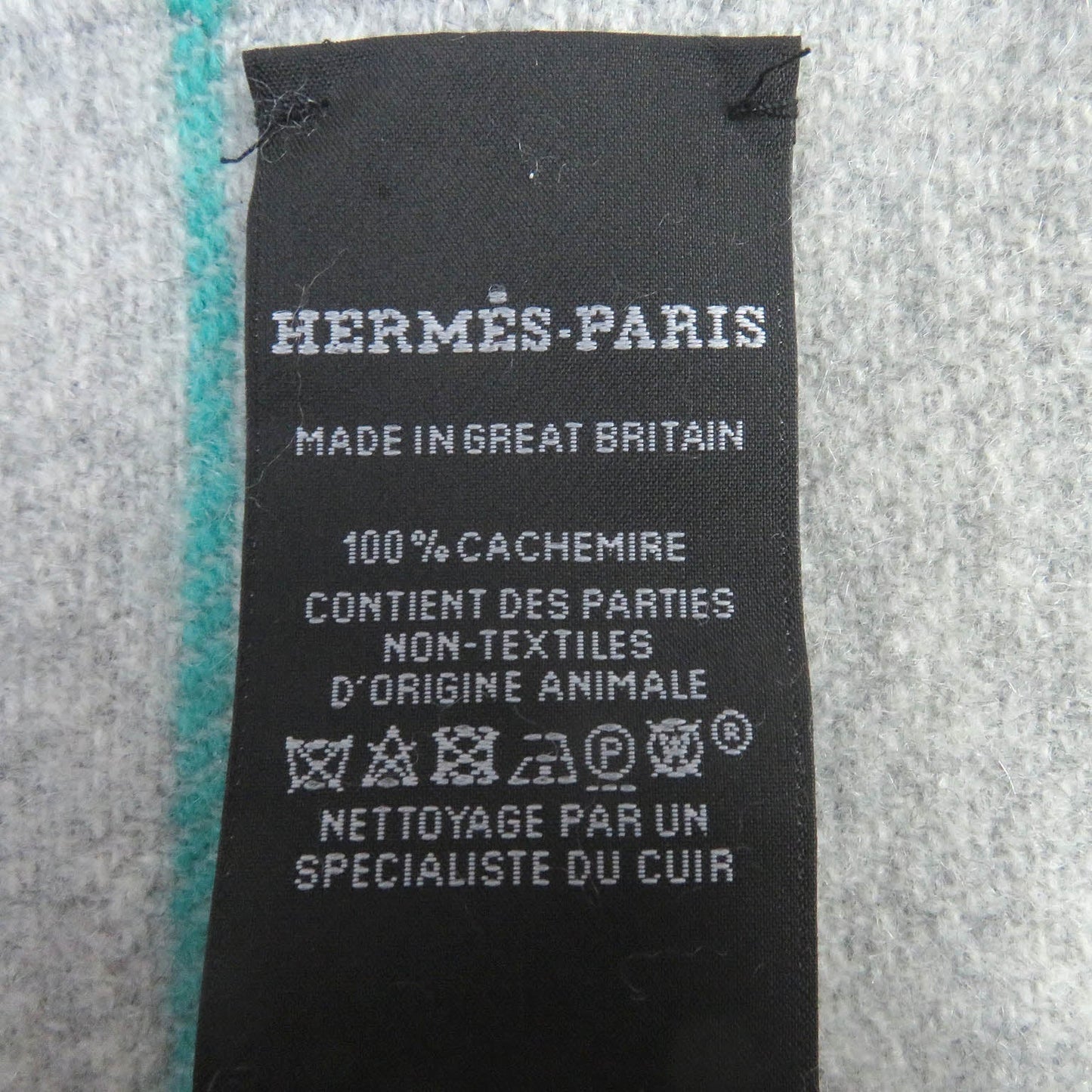 HERMES Scarf Main: 100% cashmere gray Neo Locabal mens Used