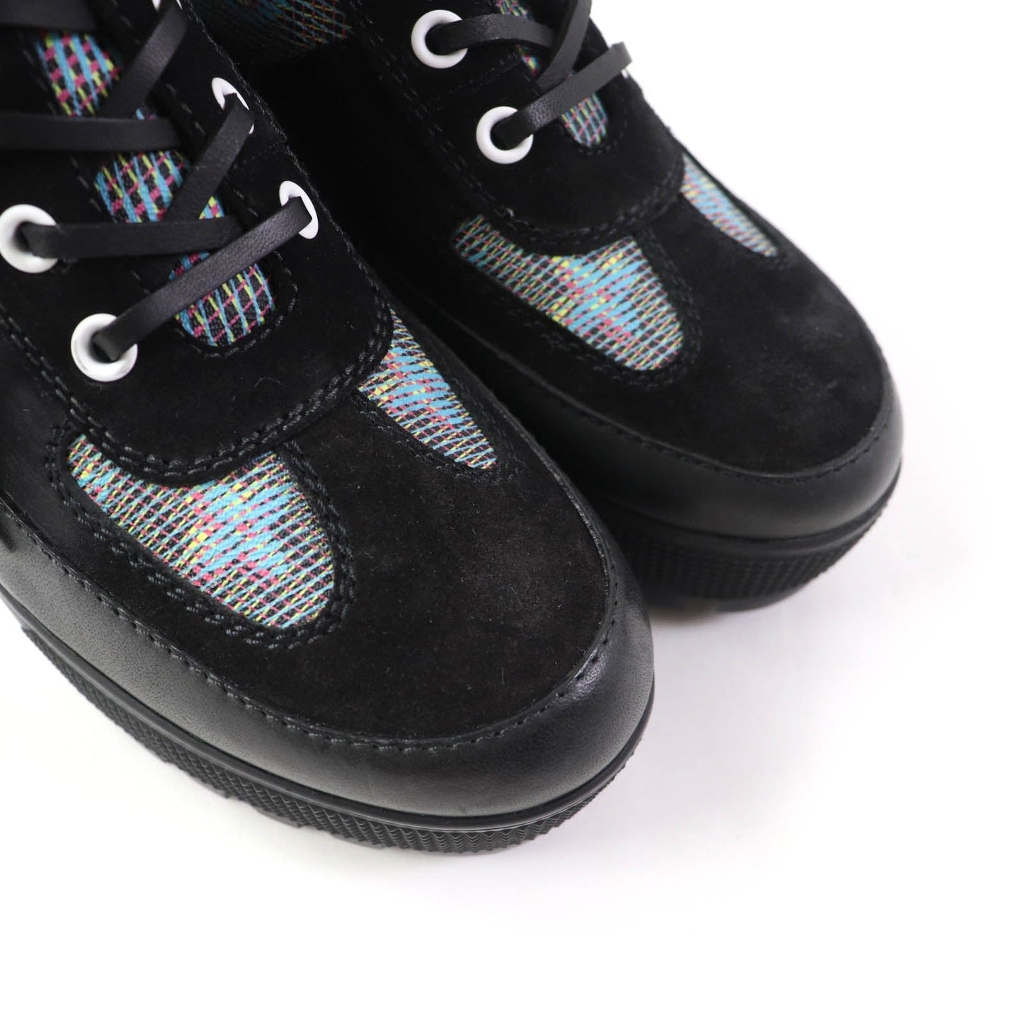 LOUIS VUITTON Ankle boots Main: Leather, Part: Suede Black multicolor Laurier Line Women 34.5 Used