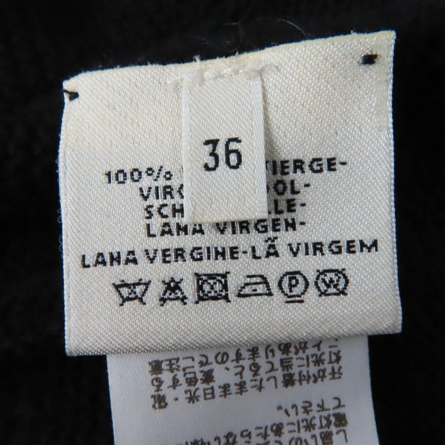 HERMES sweater wool black 36