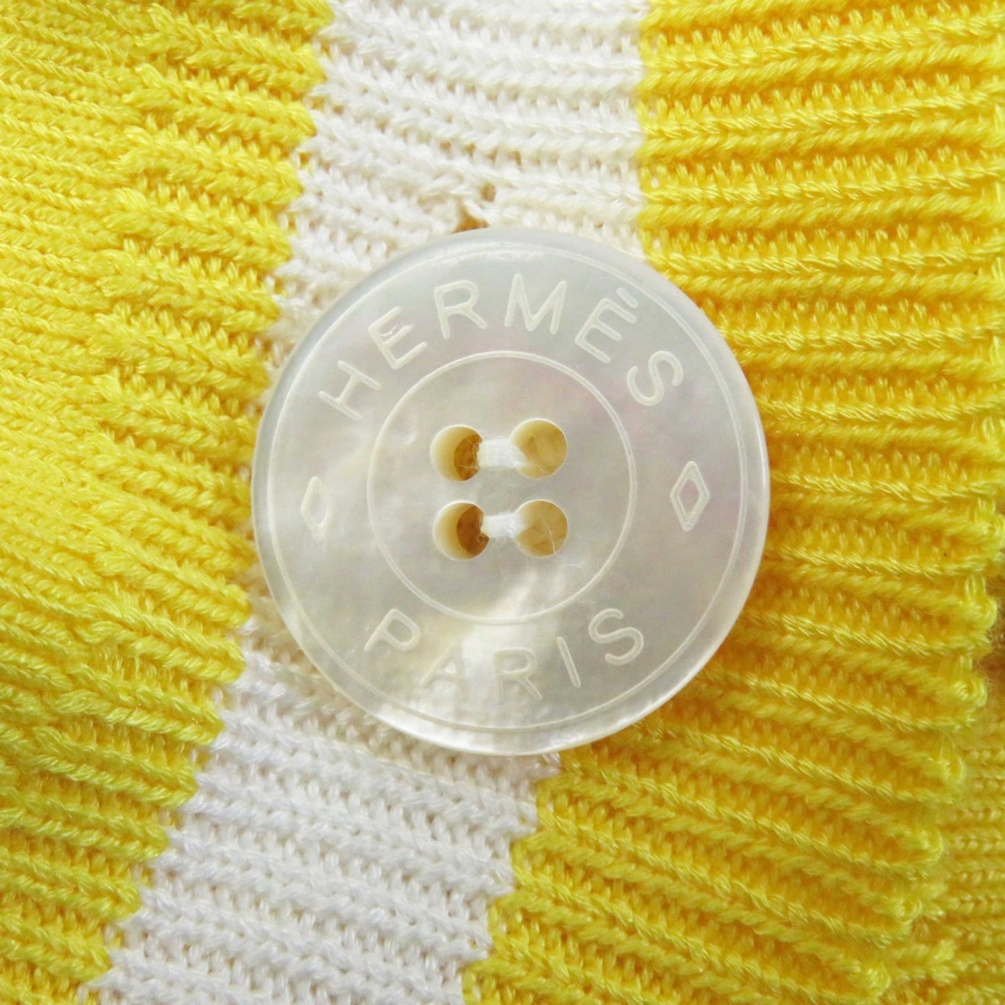 HERMES cardigan 2E2816DN silk yellow 40