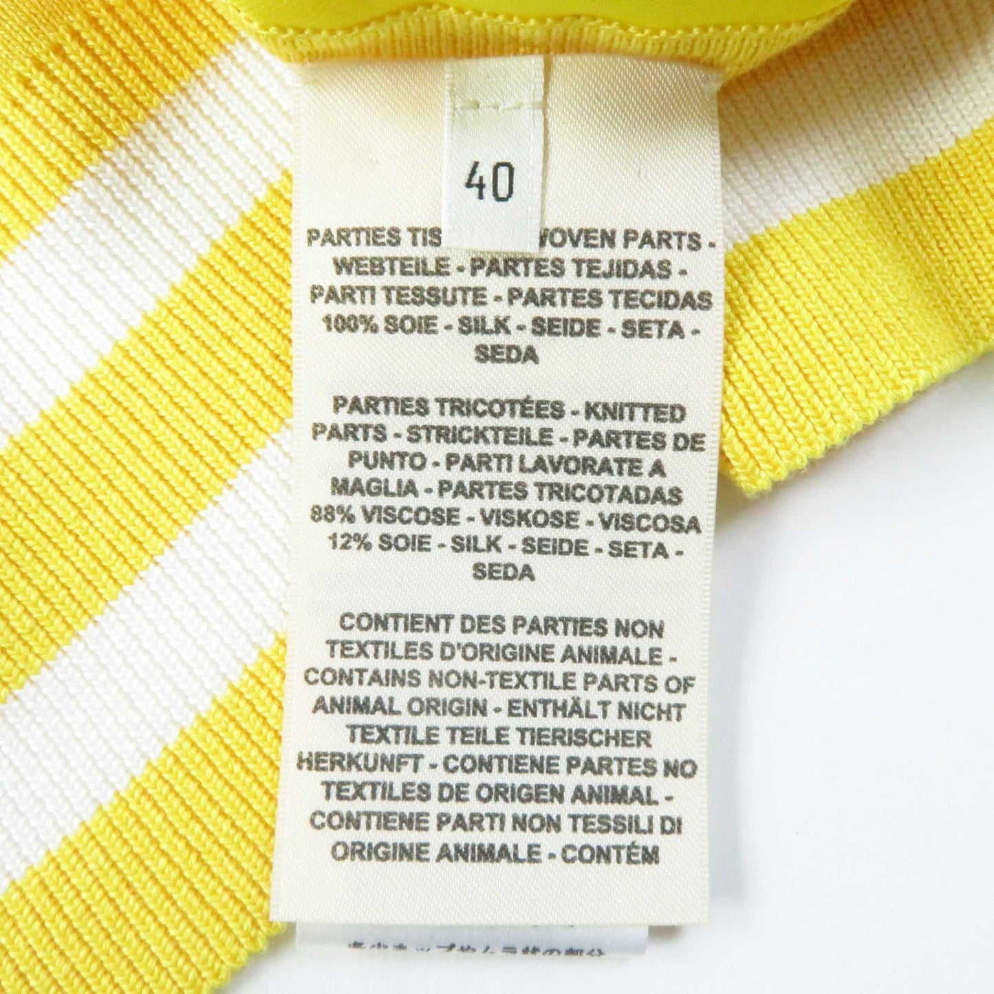 HERMES cardigan 2E2816DN silk yellow 40