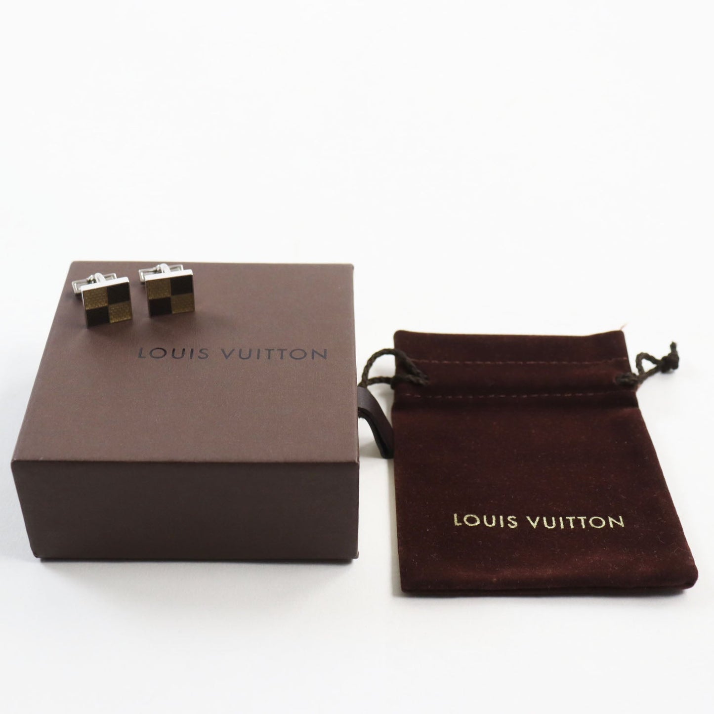 LOUIS VUITTON cuffs AG925 Silver Brown type Boutong de Manchette