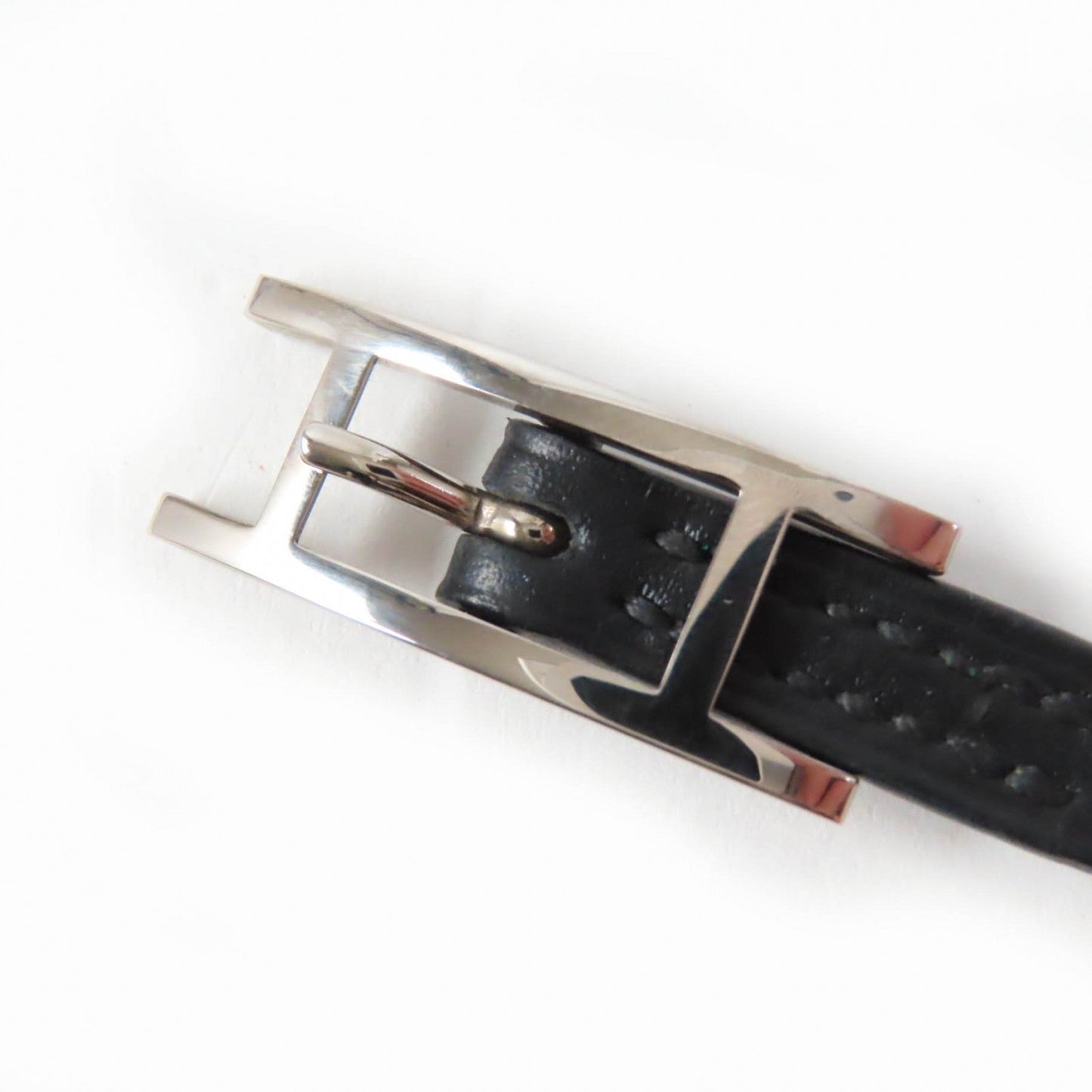 HERMES bracelet leather black Abi 3