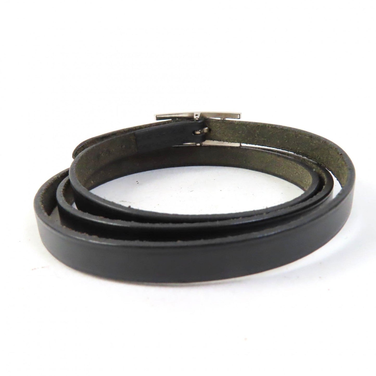 HERMES bracelet leather black Abi 3