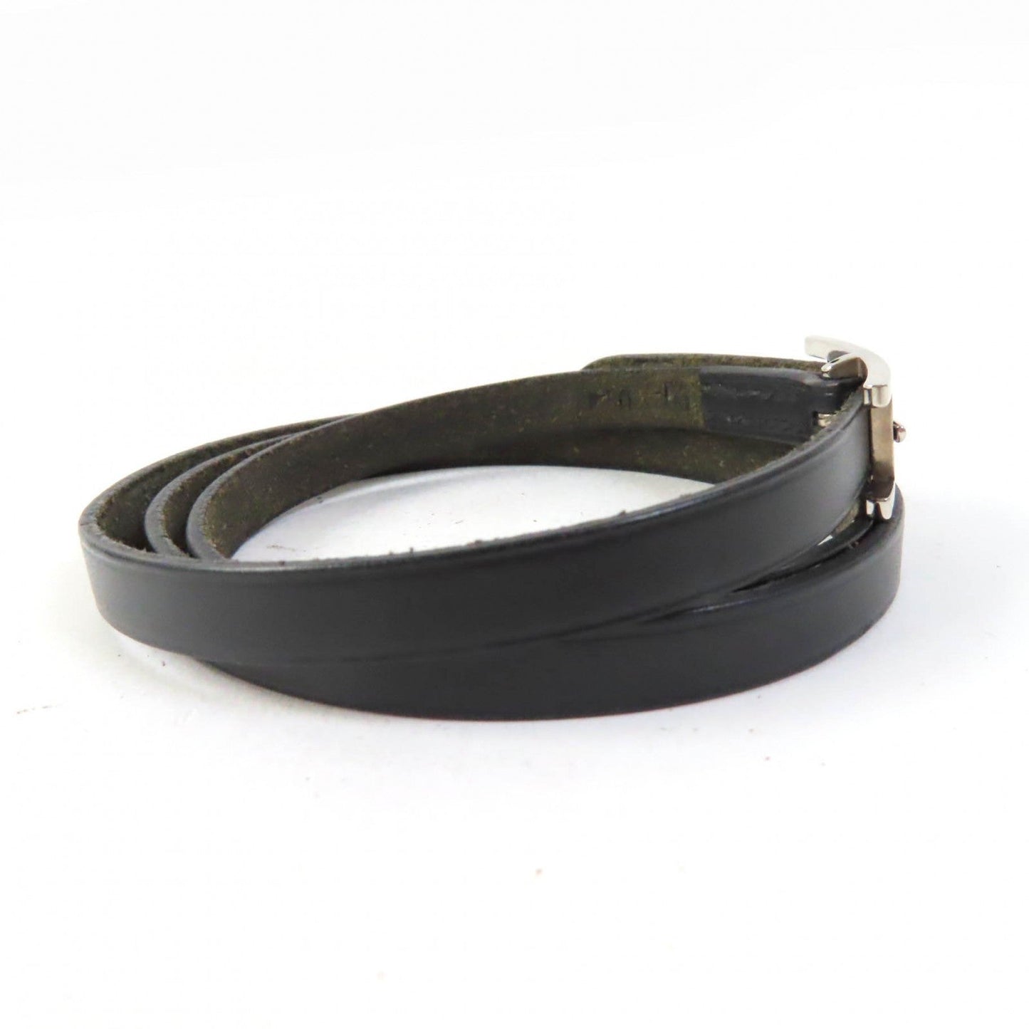 HERMES bracelet leather black Abi 3