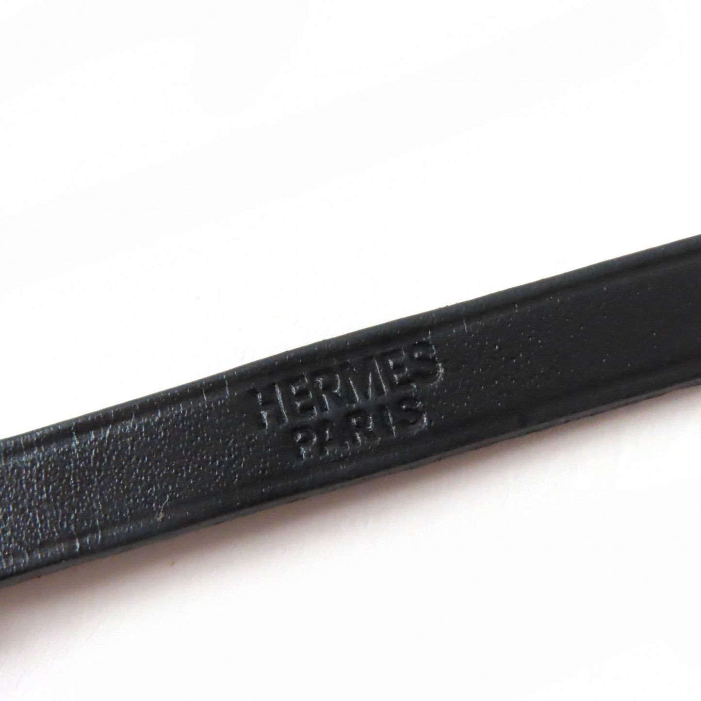 HERMES bracelet leather black Abi 3