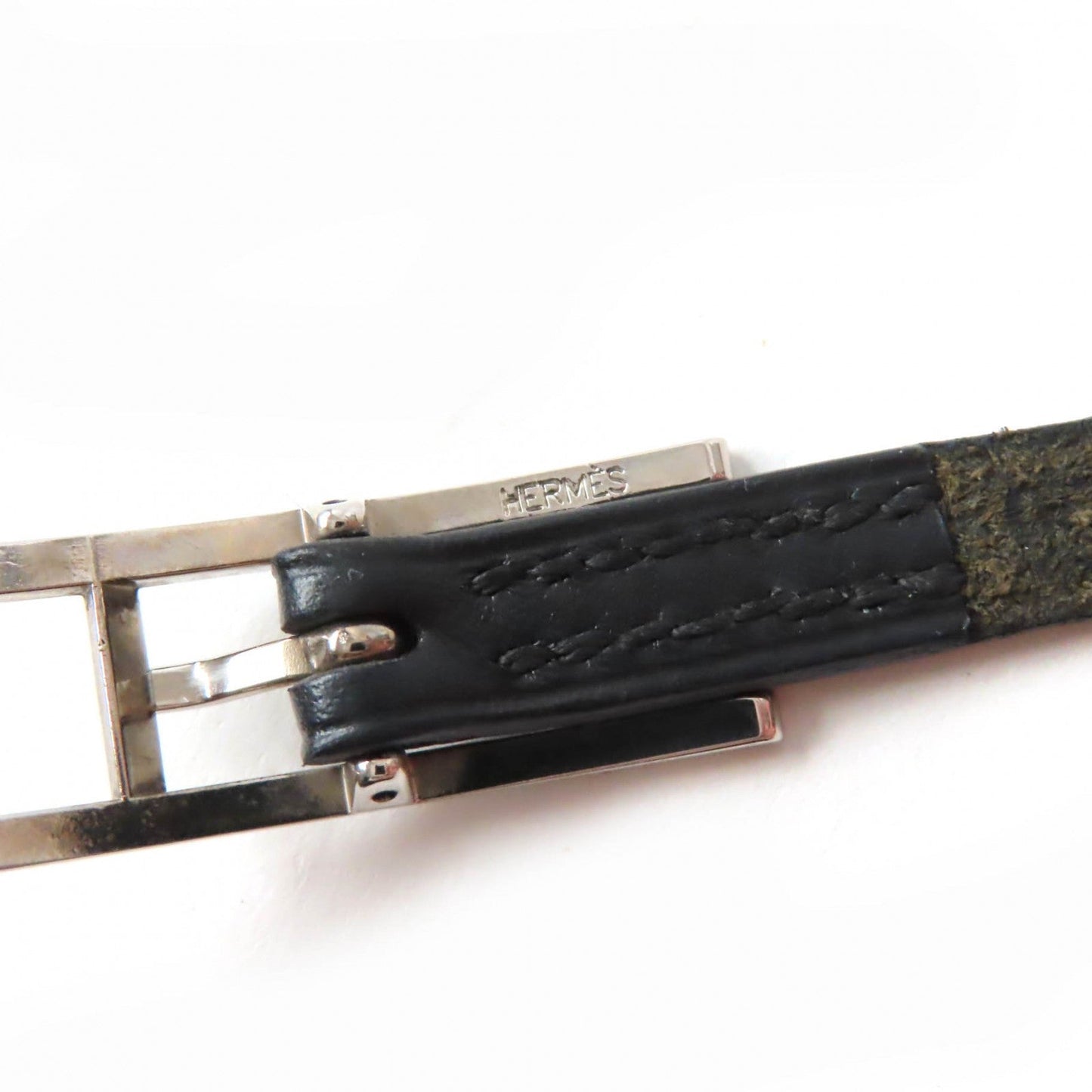 HERMES bracelet leather black Abi 3
