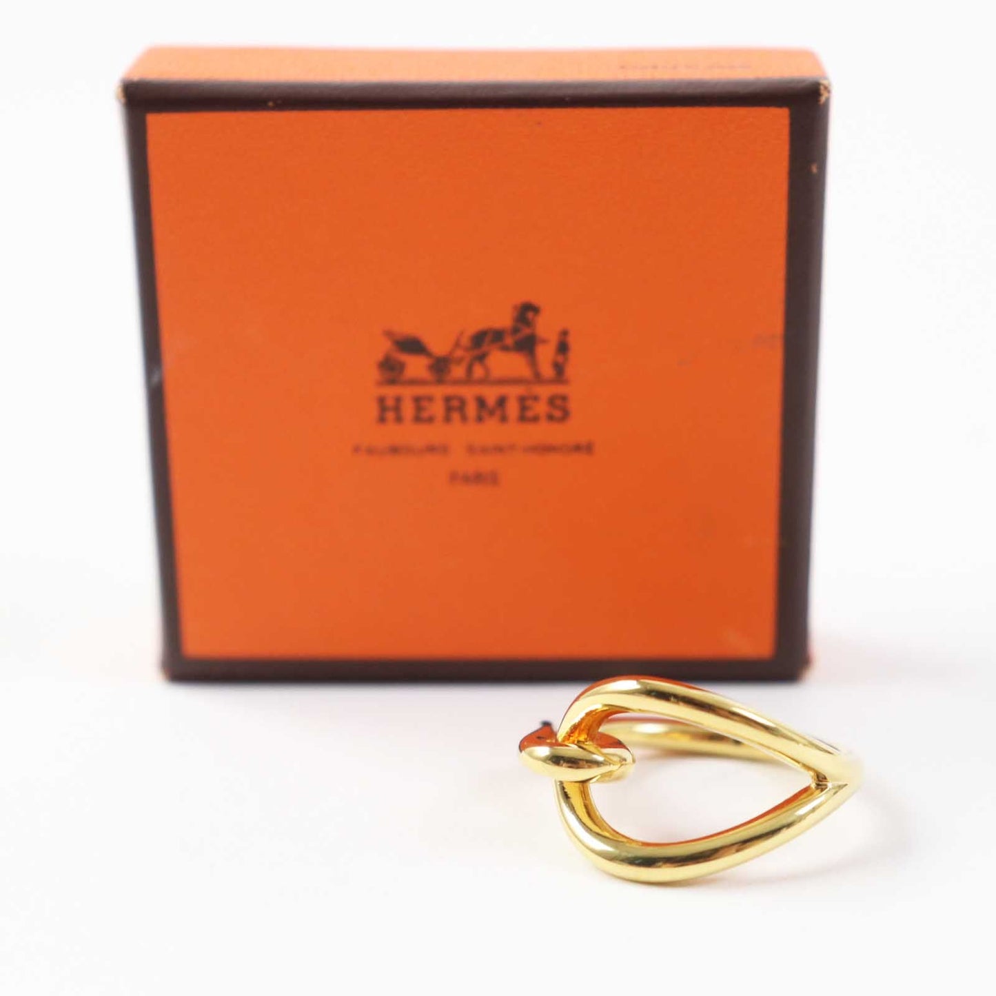 HERMES Scarf ring Gold Plated gold jumbo