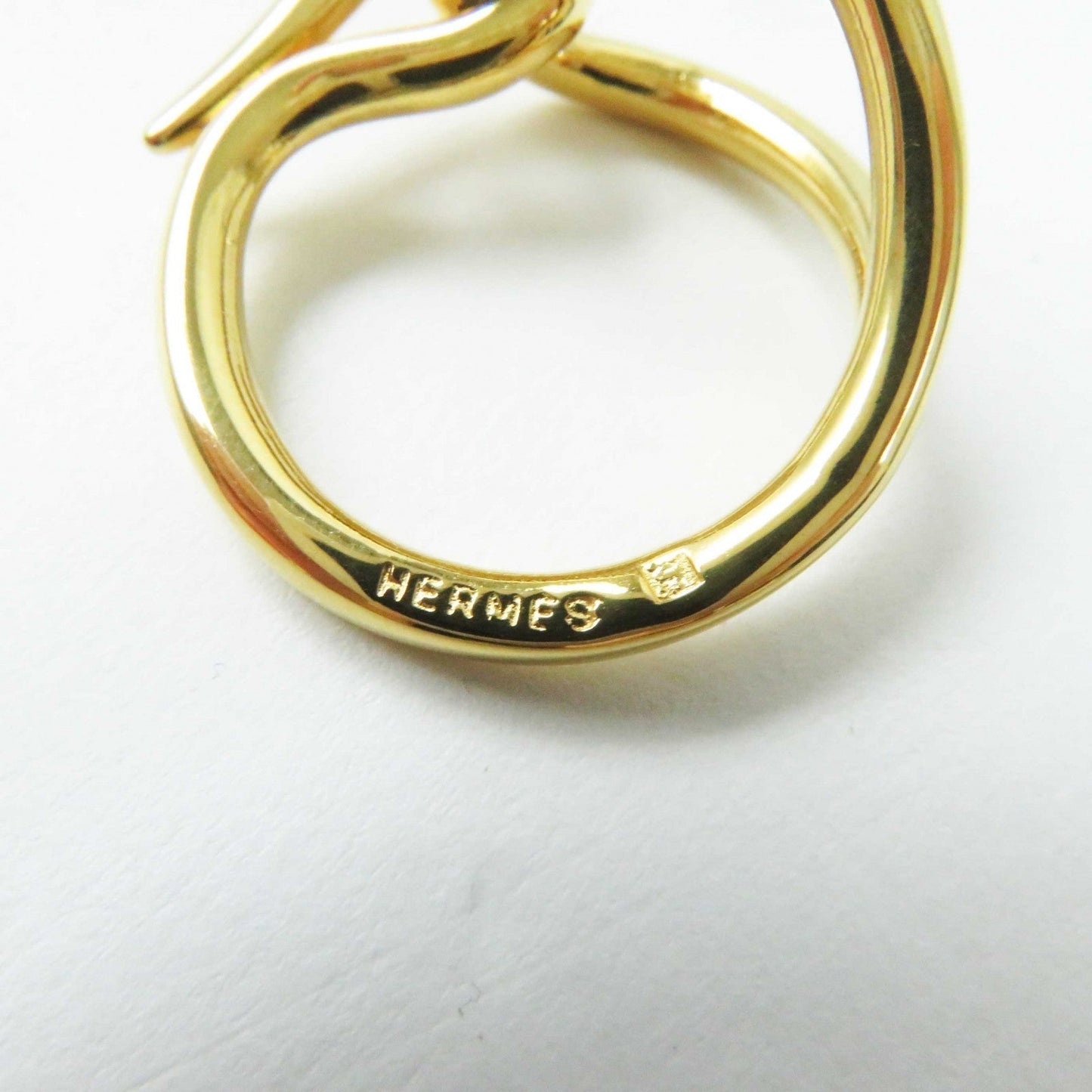 HERMES Scarf ring Gold Plated gold jumbo