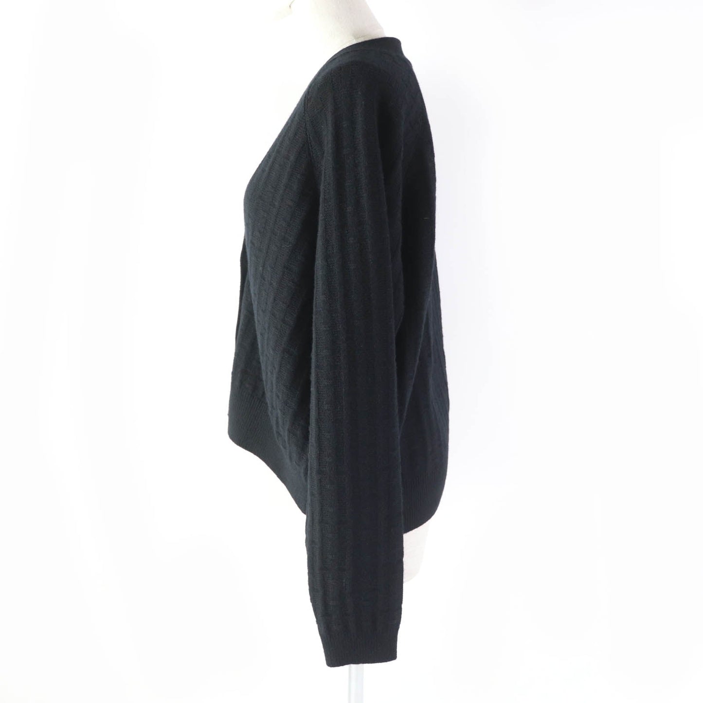 HERMES cardigan wool black 40