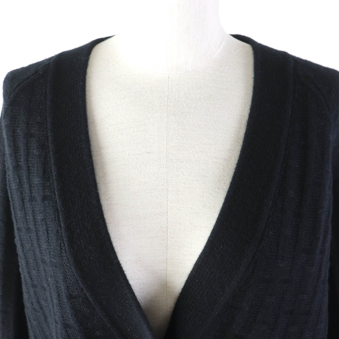 HERMES cardigan wool black 40