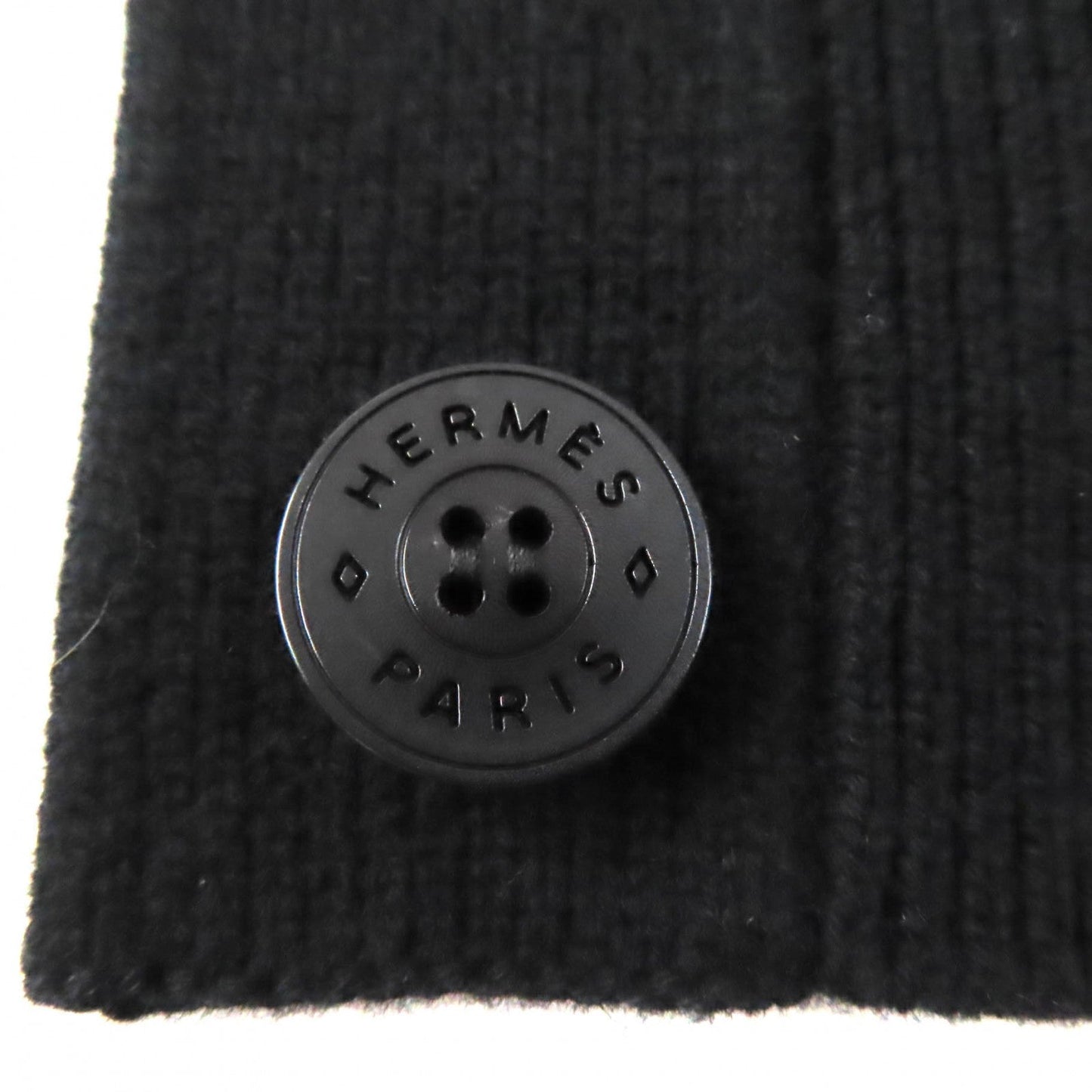 HERMES cardigan wool black 40