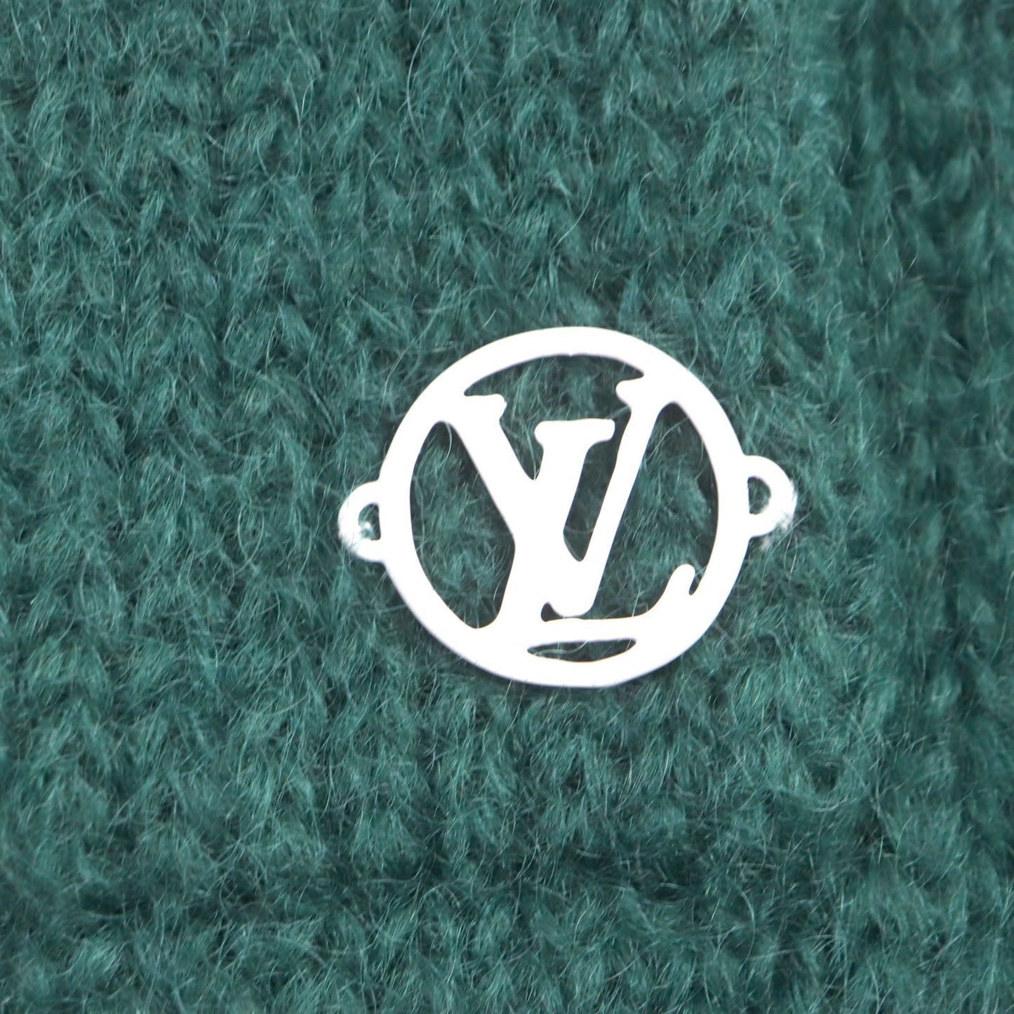 LOUIS VUITTON cardigan mohair green graphic S