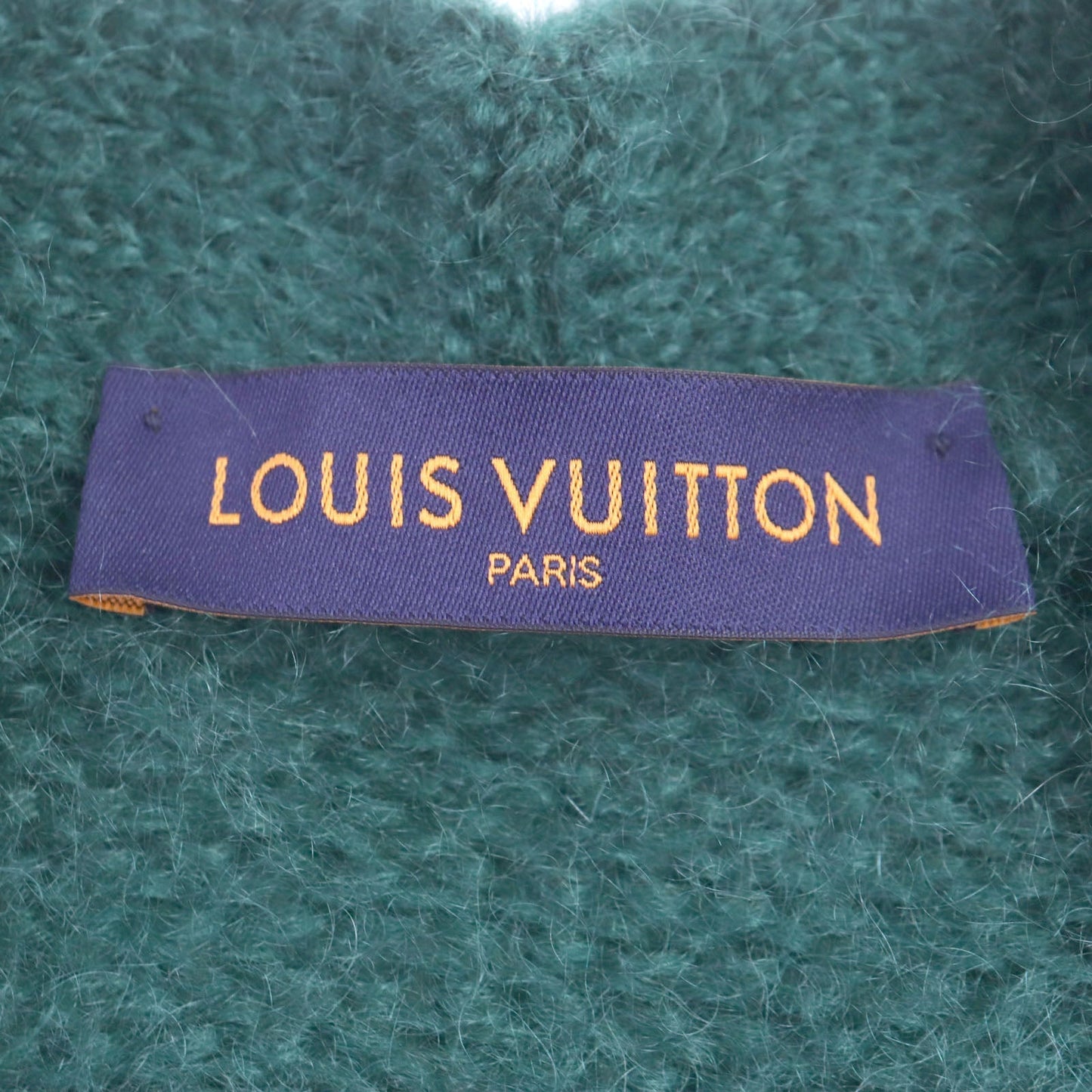LOUIS VUITTON cardigan mohair green graphic S
