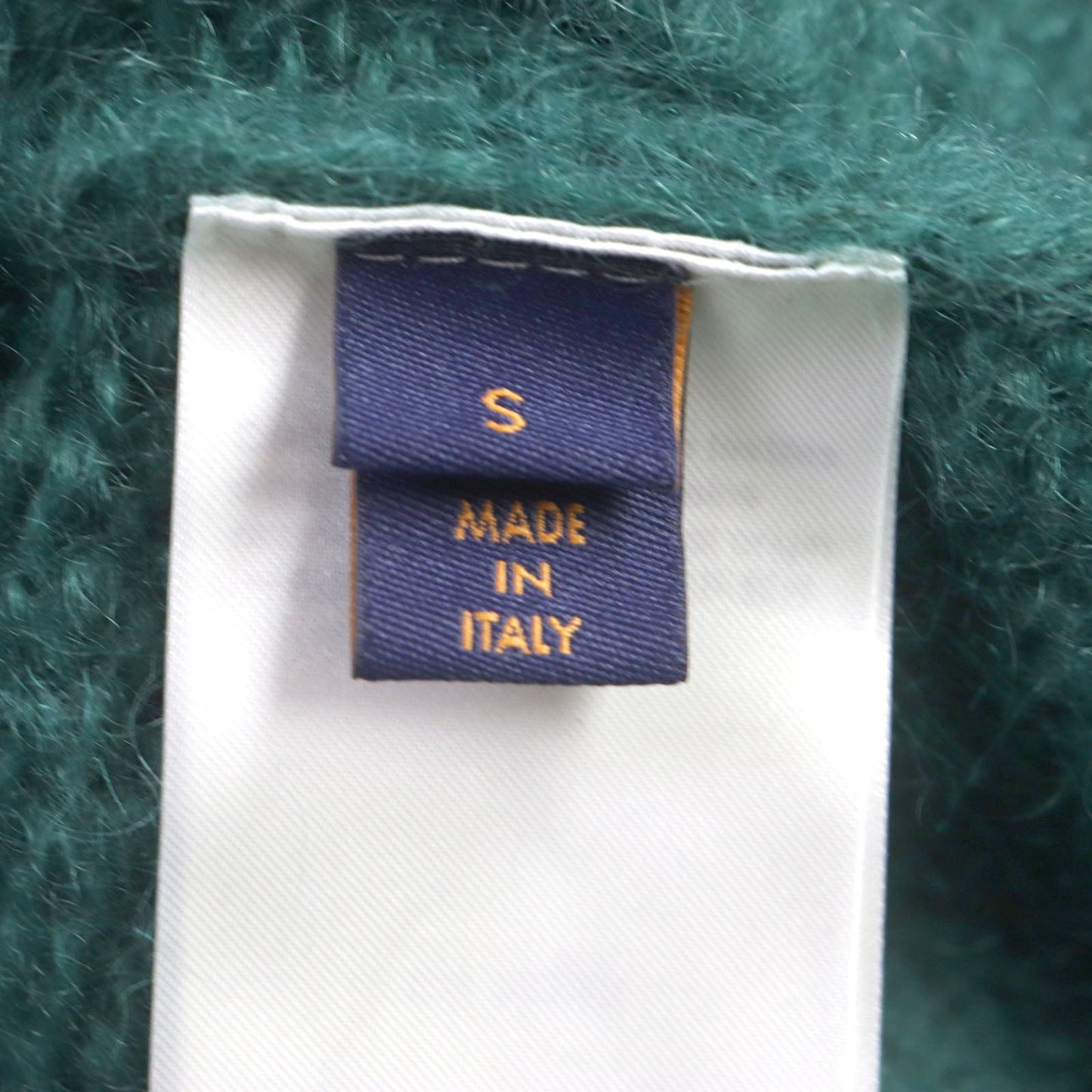 LOUIS VUITTON cardigan mohair green graphic S