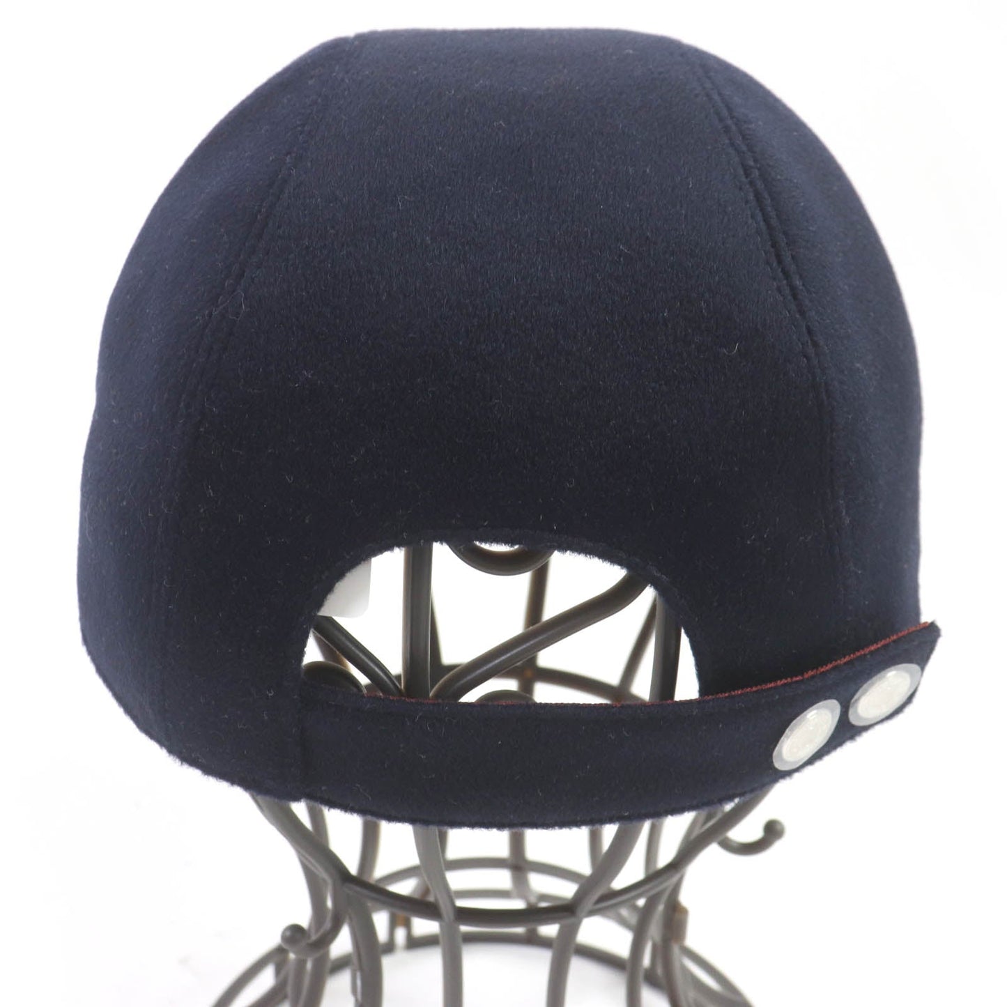 HERMES cap cashmere Navy Davis H. Cellier Cap