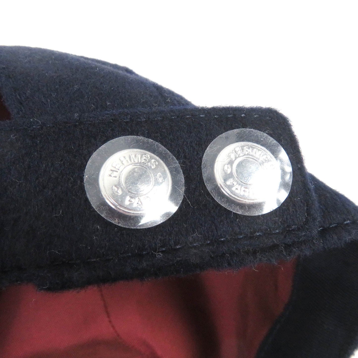 HERMES cap cashmere Navy Davis H. Cellier Cap
