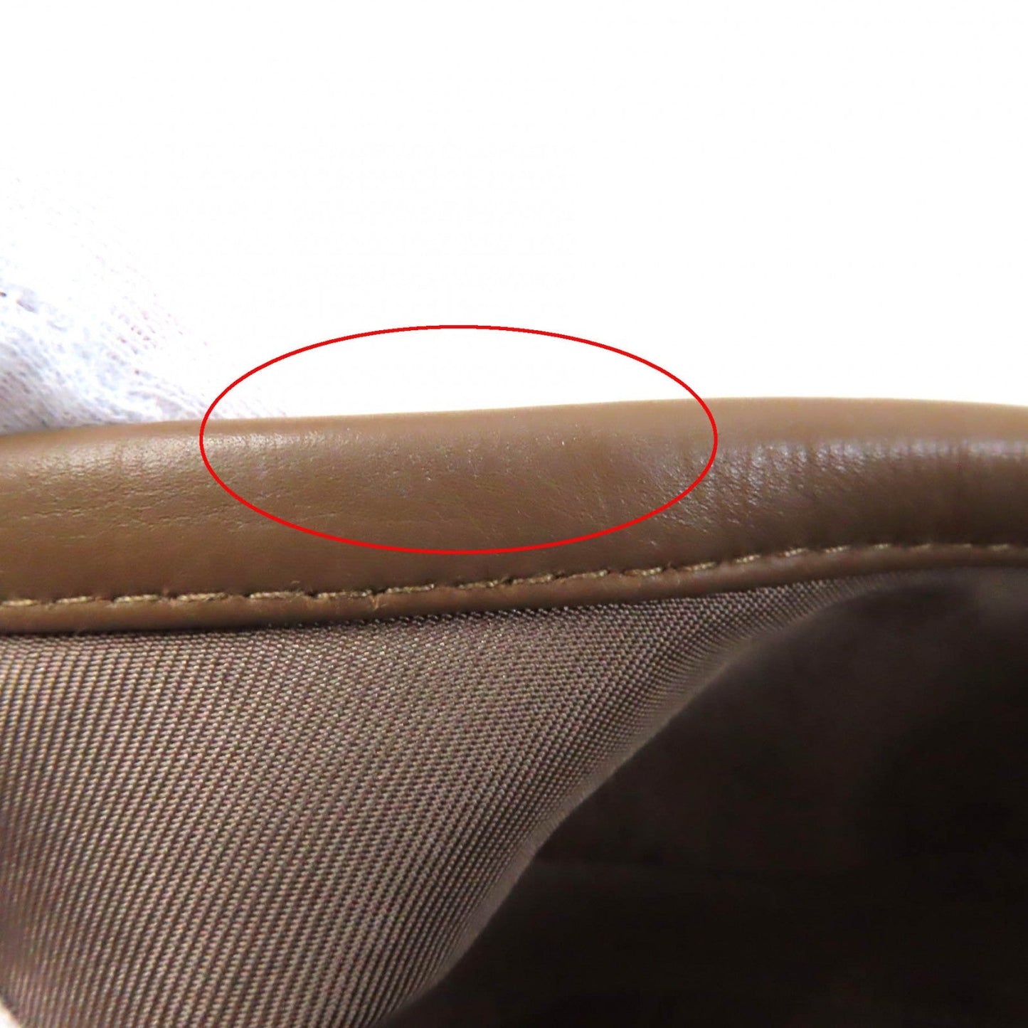 HERMES beret cotton Brown 57