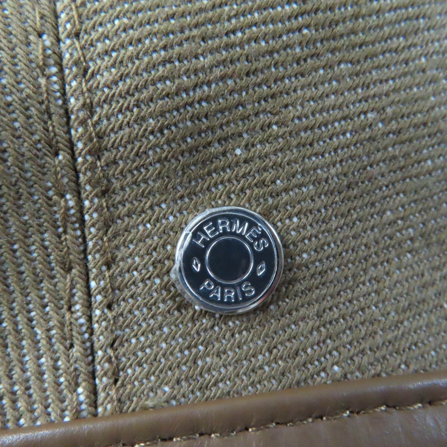 HERMES beret cotton Brown 57
