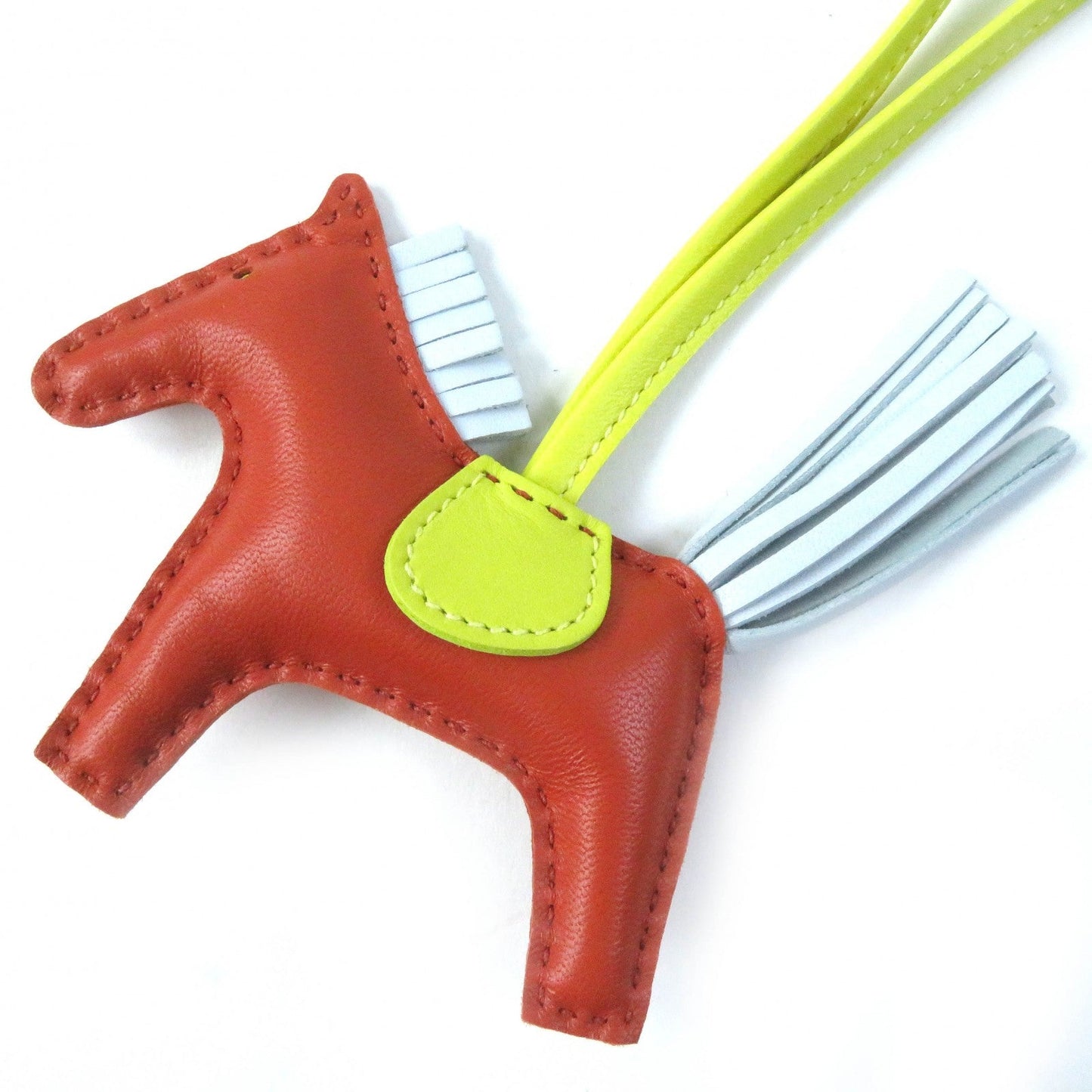 HERMES Bag charm Anyo Miro Carnelian/Lime/Blue Brum Rodeo Charm PM