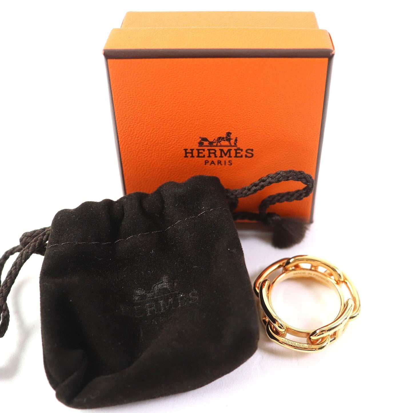 HERMES Scarf ring Gold Plated gold