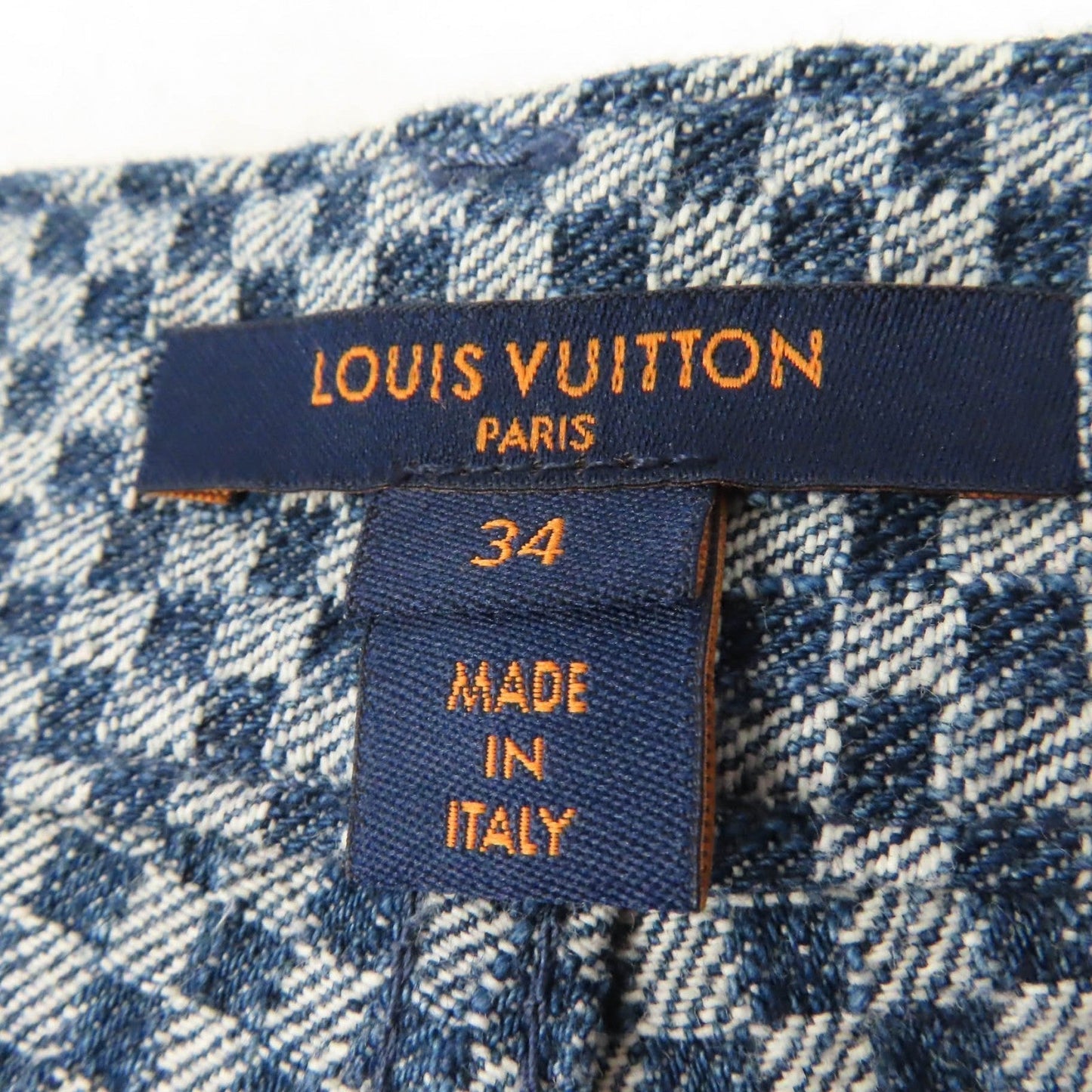 LOUIS VUITTON Denim pants cotton Navy 34