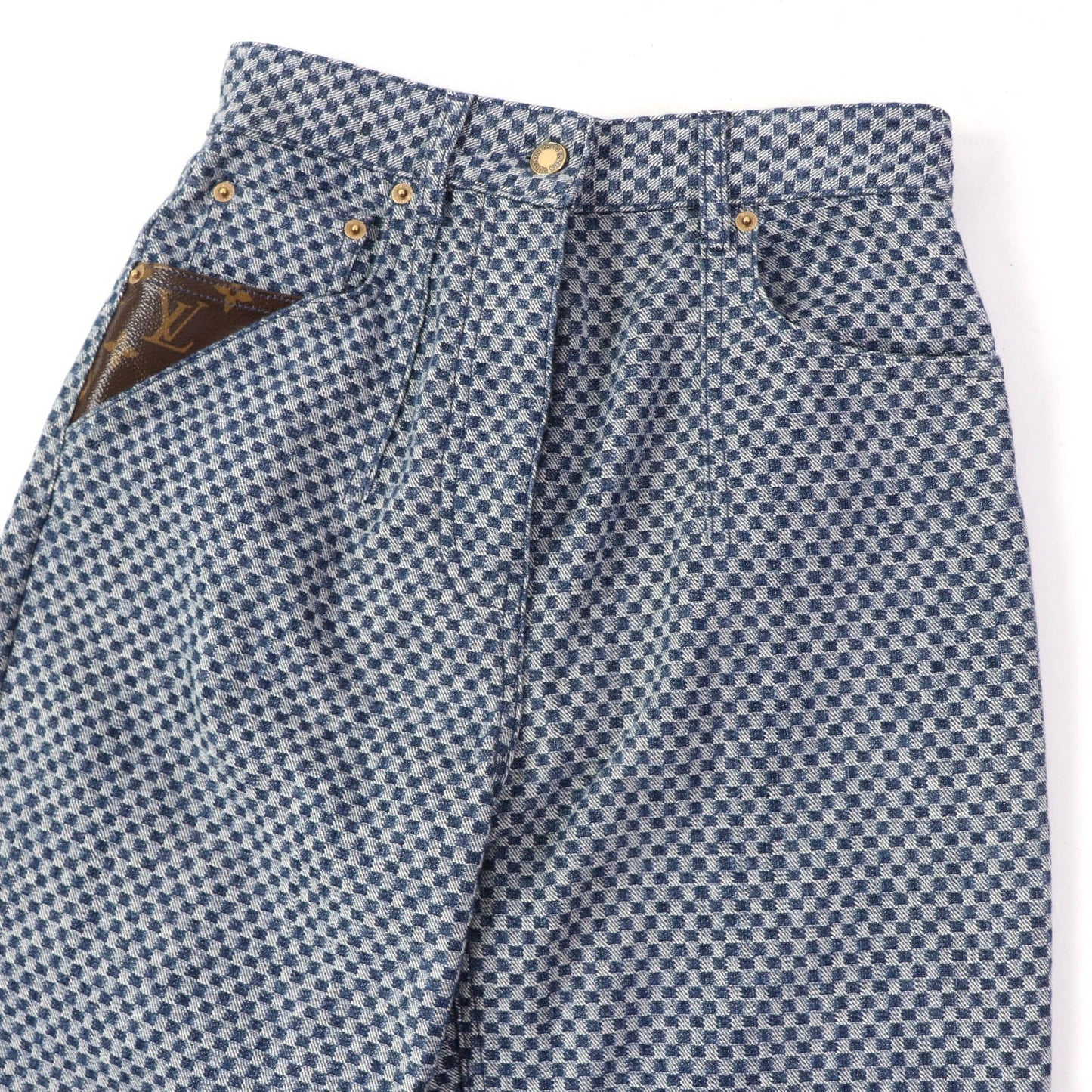 LOUIS VUITTON Denim pants cotton Navy 34