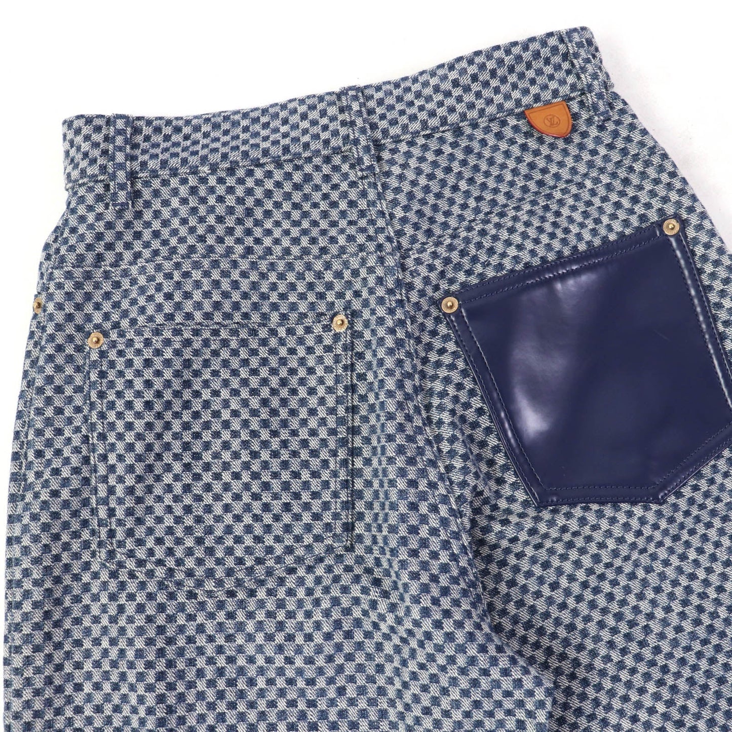 LOUIS VUITTON Denim pants cotton Navy 34