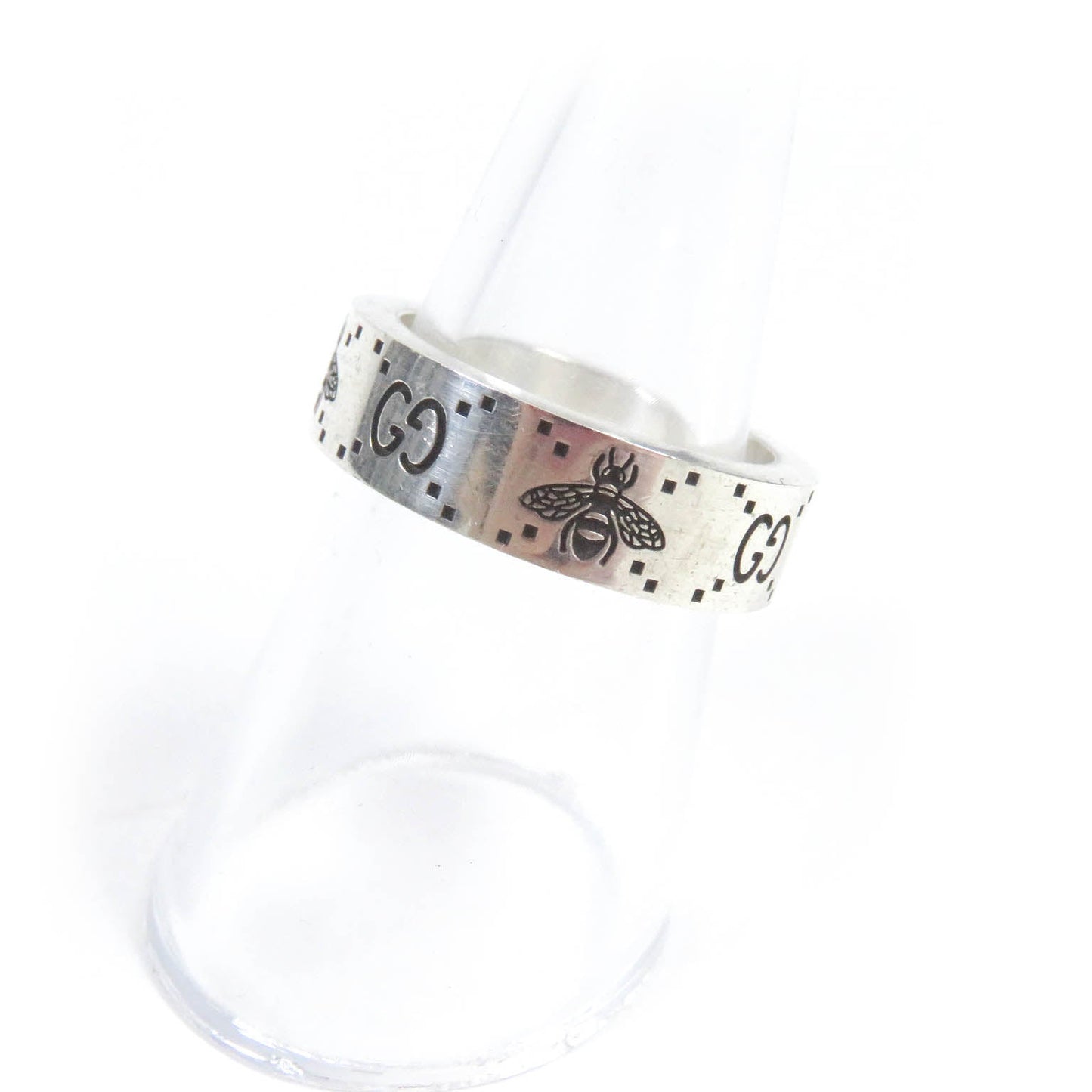 GUCCI Ring 728389 AG925 Silver Engraving Ring GGxB
