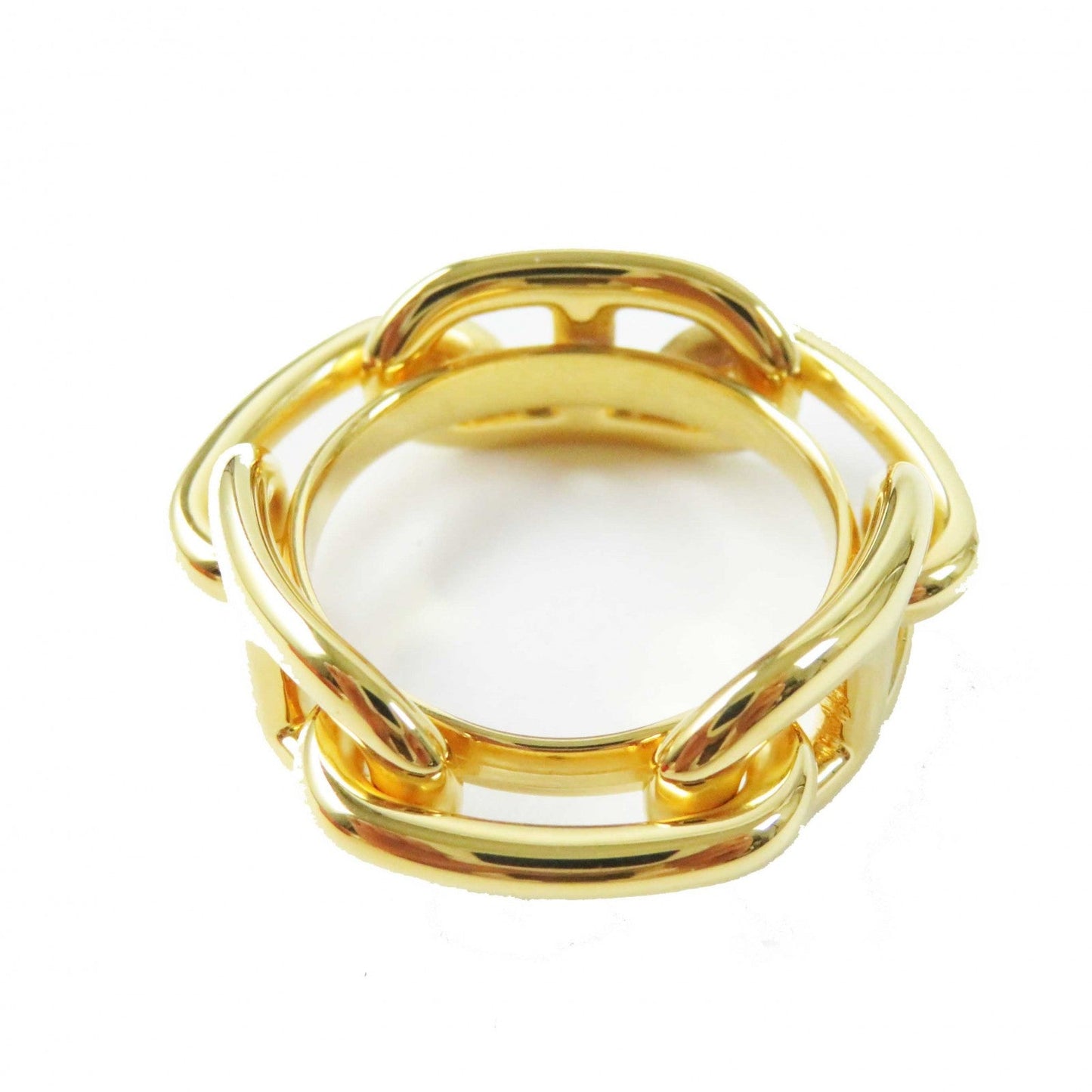 HERMES Scarf ring metal gold Legato Rugate 90