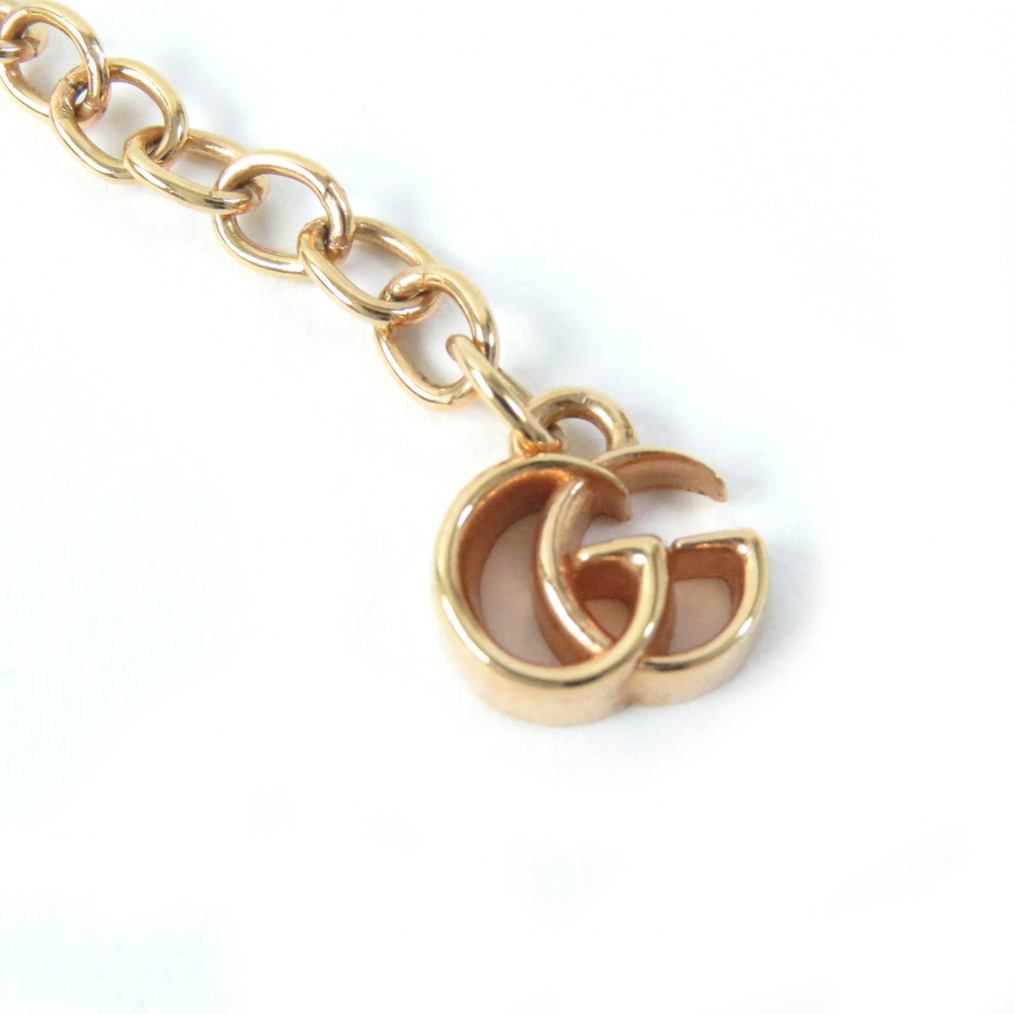 GUCCI Necklace 702568 Rhinestone Rose gold Double G Flower Necklace