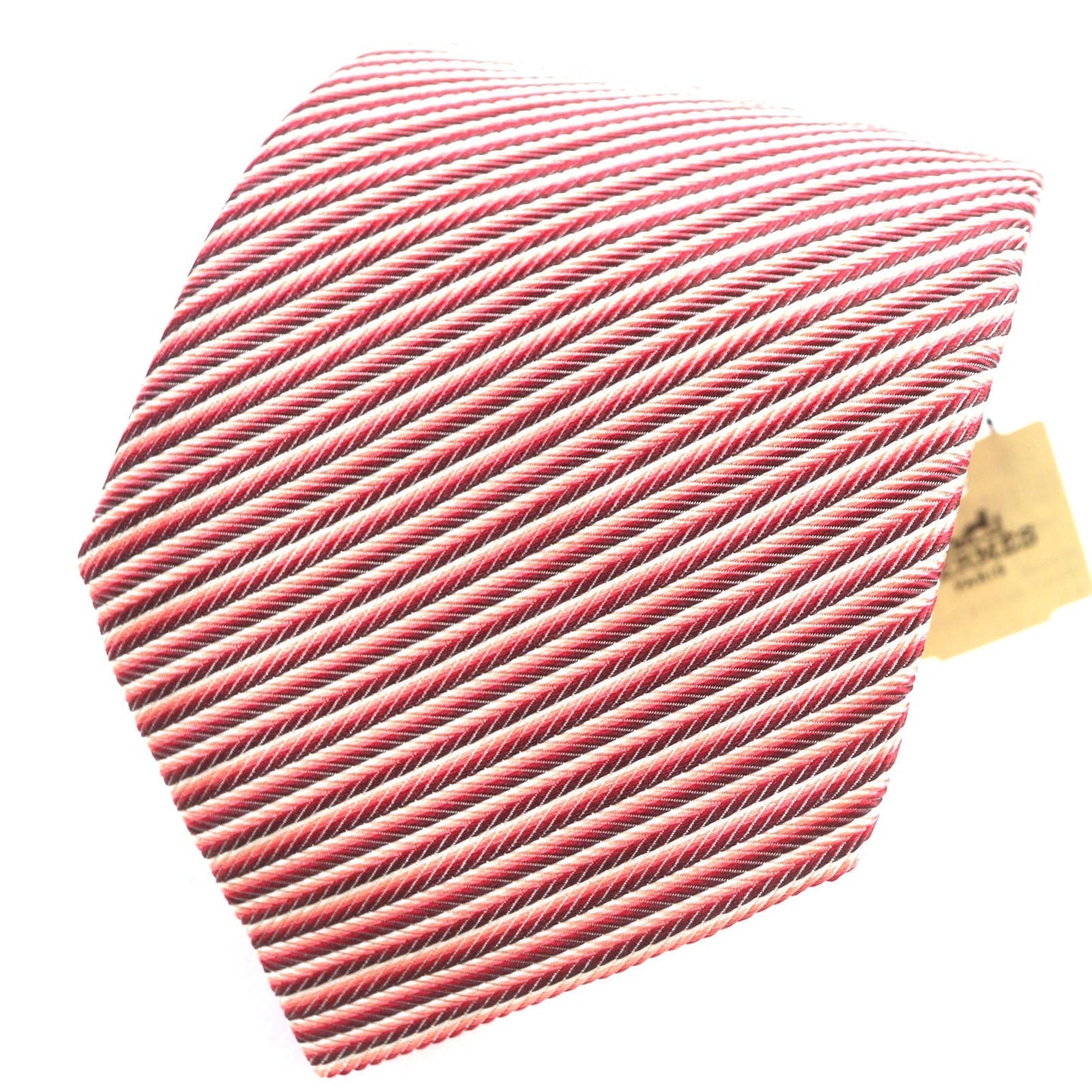 HERMES tie silk Red HEAVY SILK TIE