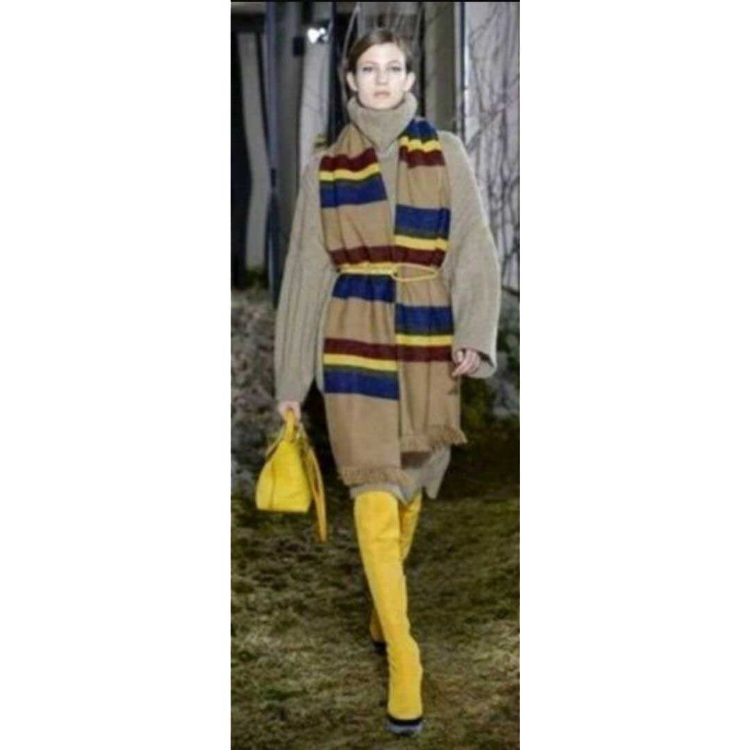 HERMES one piece cashmere Brown 34