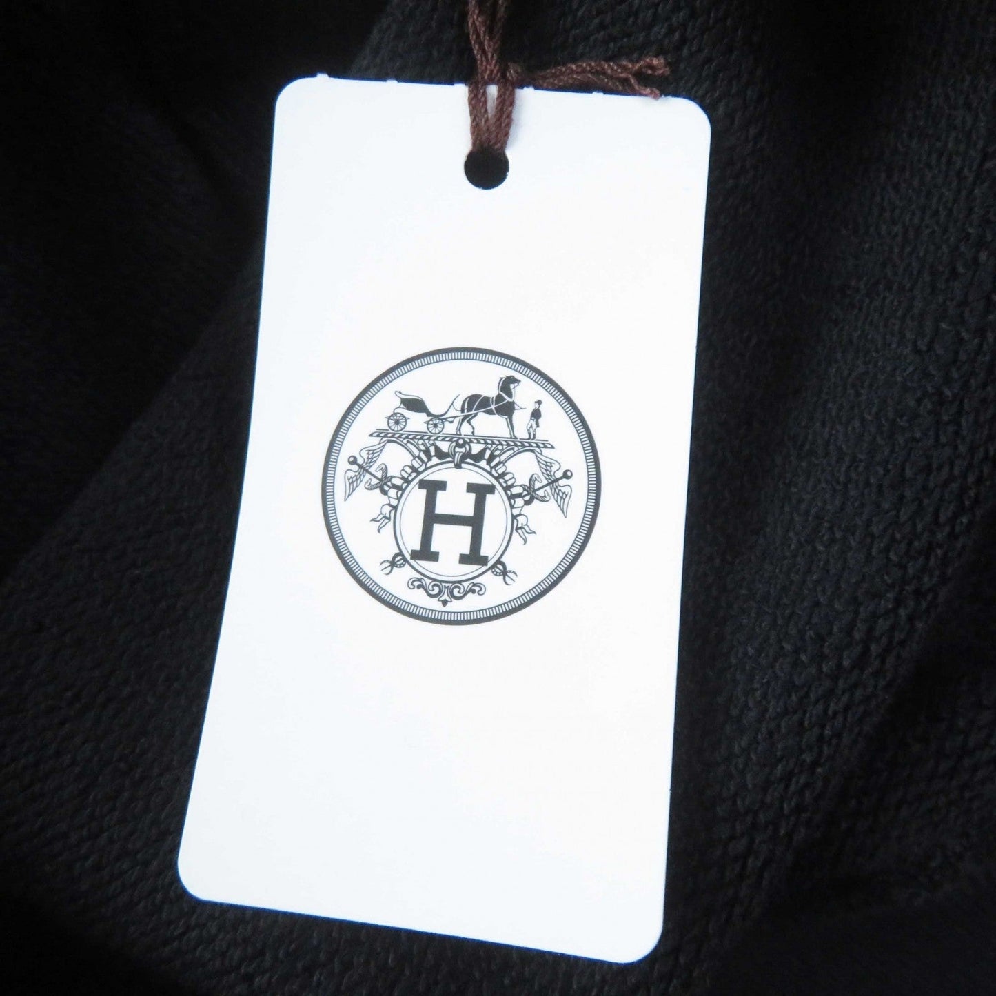 HERMES sweat 3H4625DE cotton black DO RE BOUCLES 34