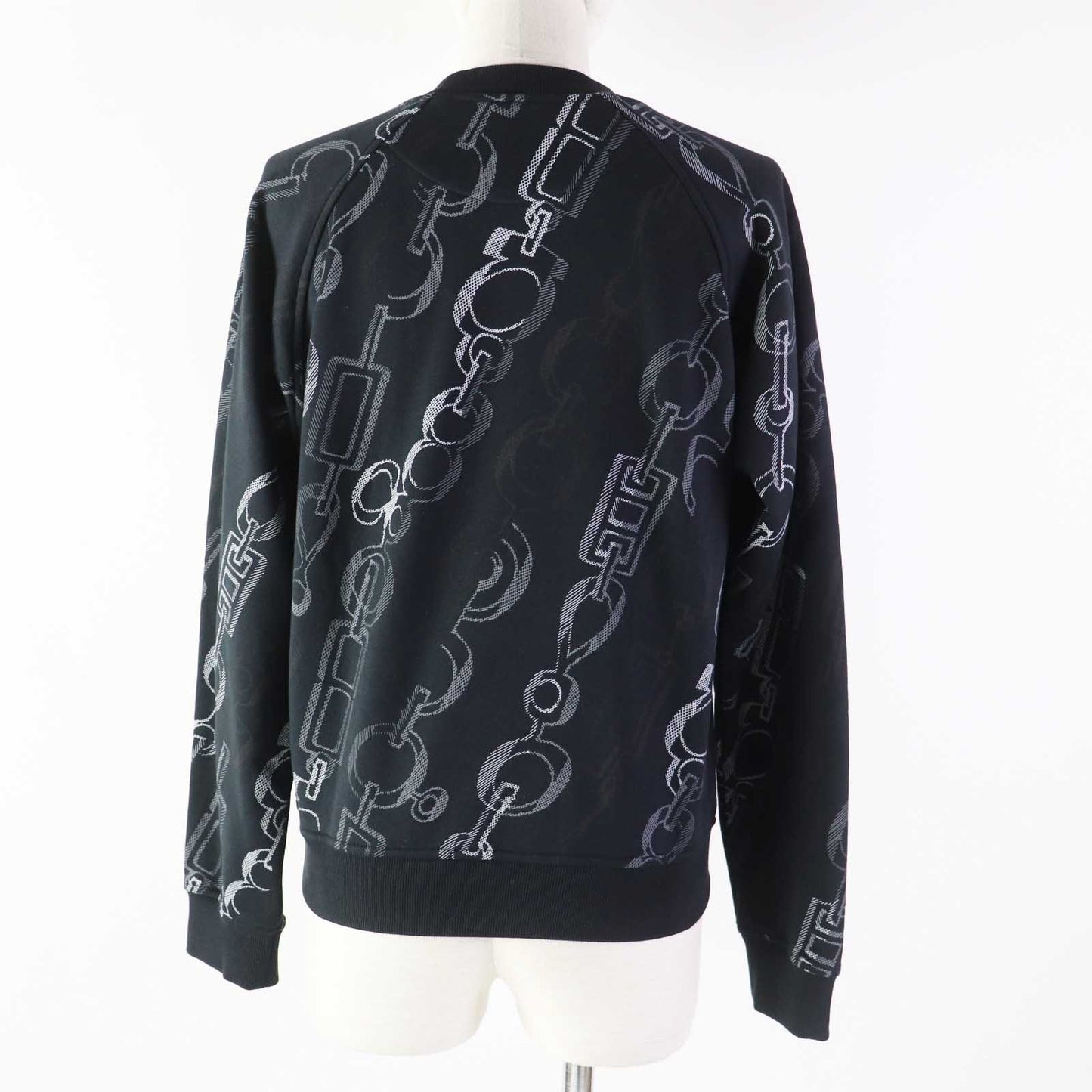 HERMES sweat 3H4625DE cotton black DO RE BOUCLES 34