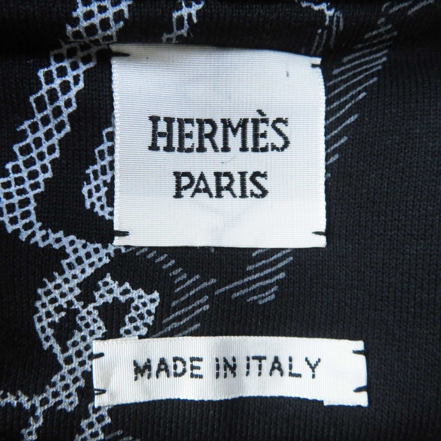HERMES sweat 3H4625DE cotton black DO RE BOUCLES 34