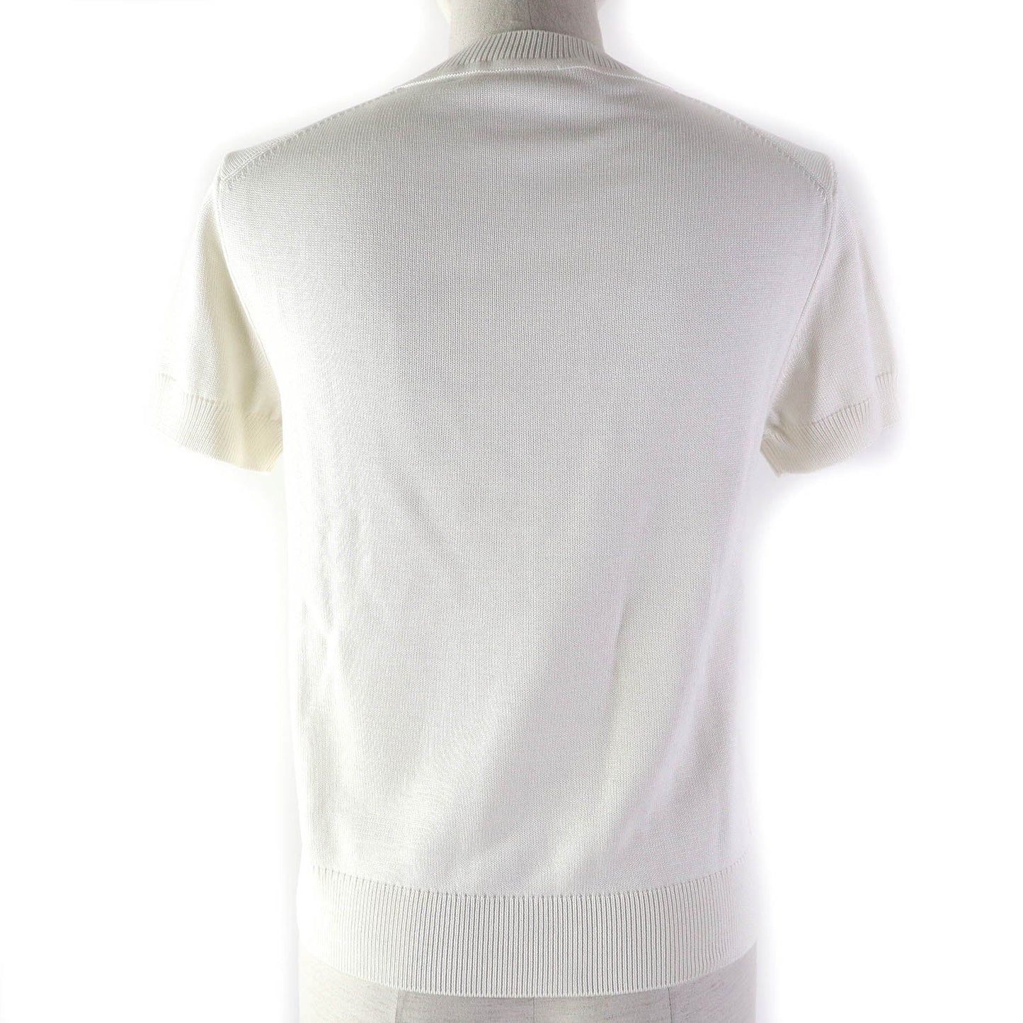 HERMES Short sleeve knit Viscose white 38