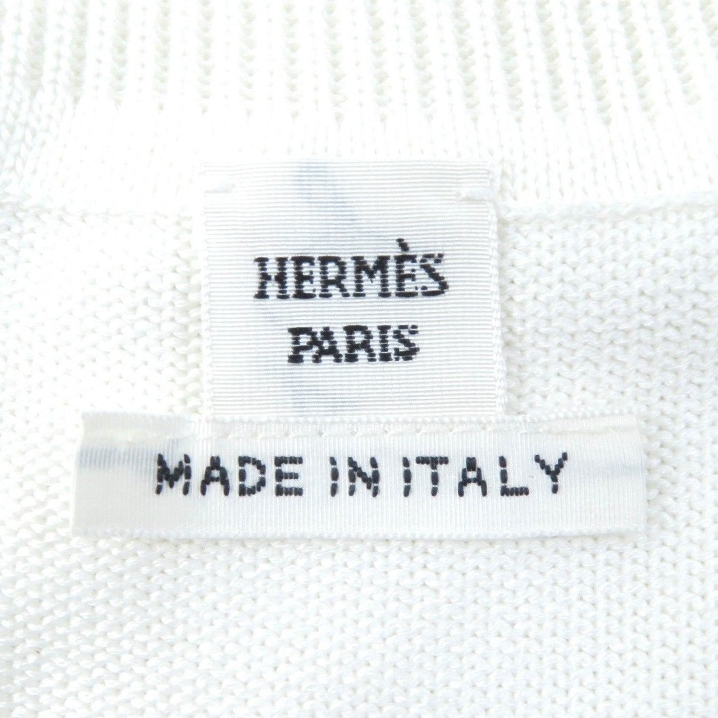 HERMES Short sleeve knit Viscose white 38