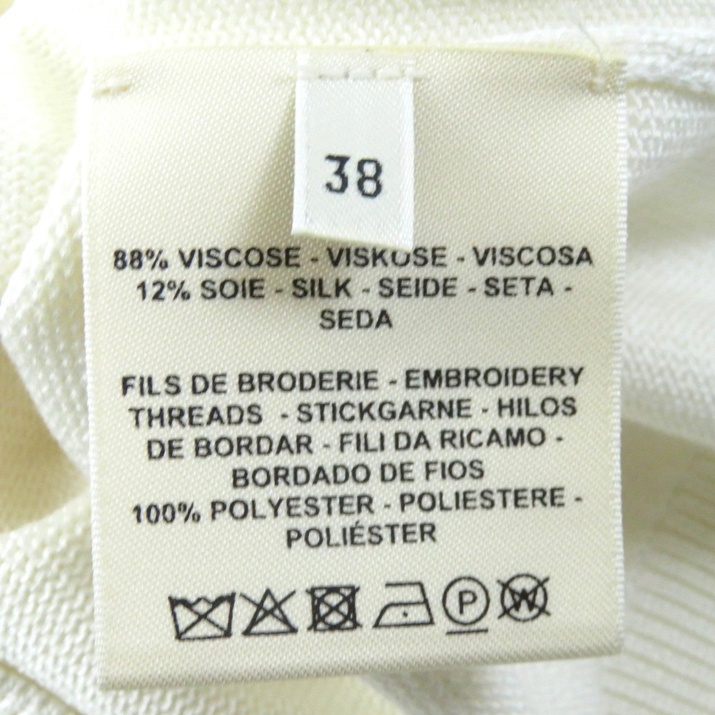HERMES Short sleeve knit Viscose white 38