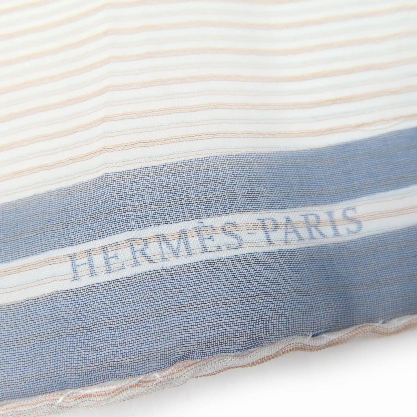 HERMES scarf Main: 100% silk Marine / Blanc / Gris VOITURES EN EQUILIBRE Carre45 Women Used