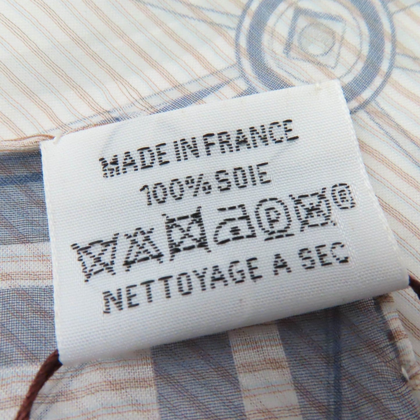 HERMES scarf Main: 100% silk Marine / Blanc / Gris VOITURES EN EQUILIBRE Carre45 Women Used