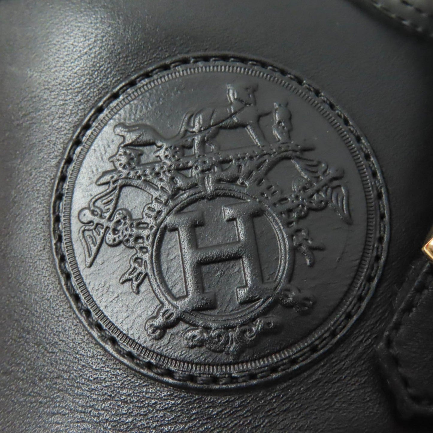 HERMES High cut sneakers Main: Leather black Lenox Collier de Sian Women 36.5 Used