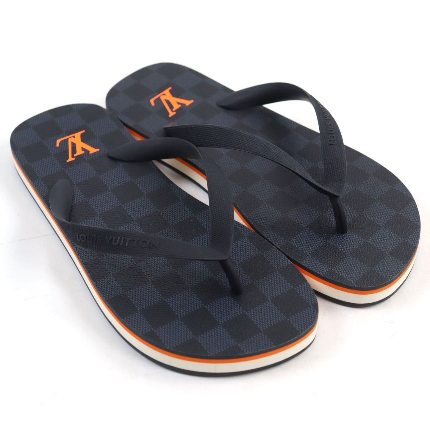 LOUIS VUITTON Beach sandal rubber Navy type Moritol Line 6
