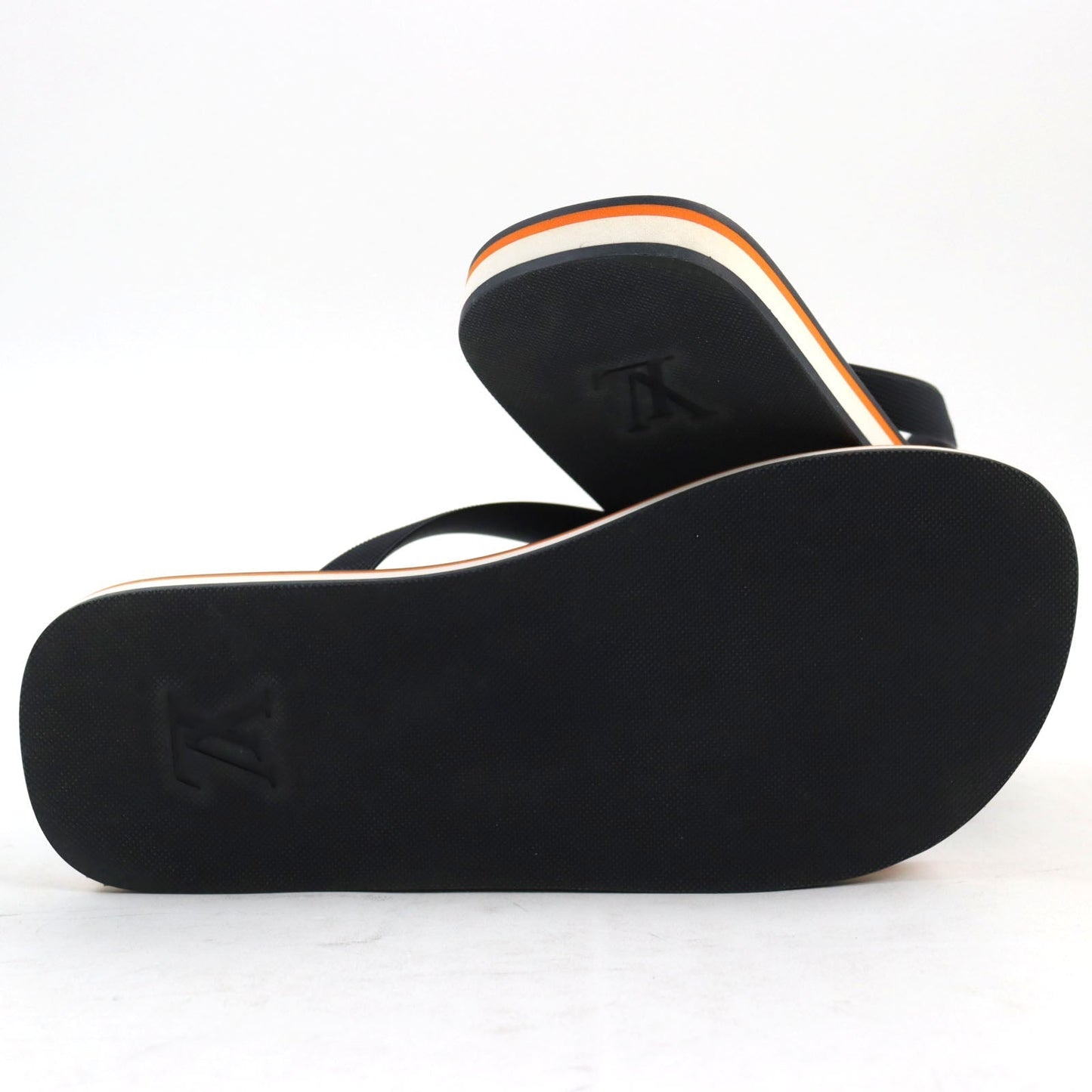 LOUIS VUITTON Beach sandal rubber Navy type Moritol Line 6