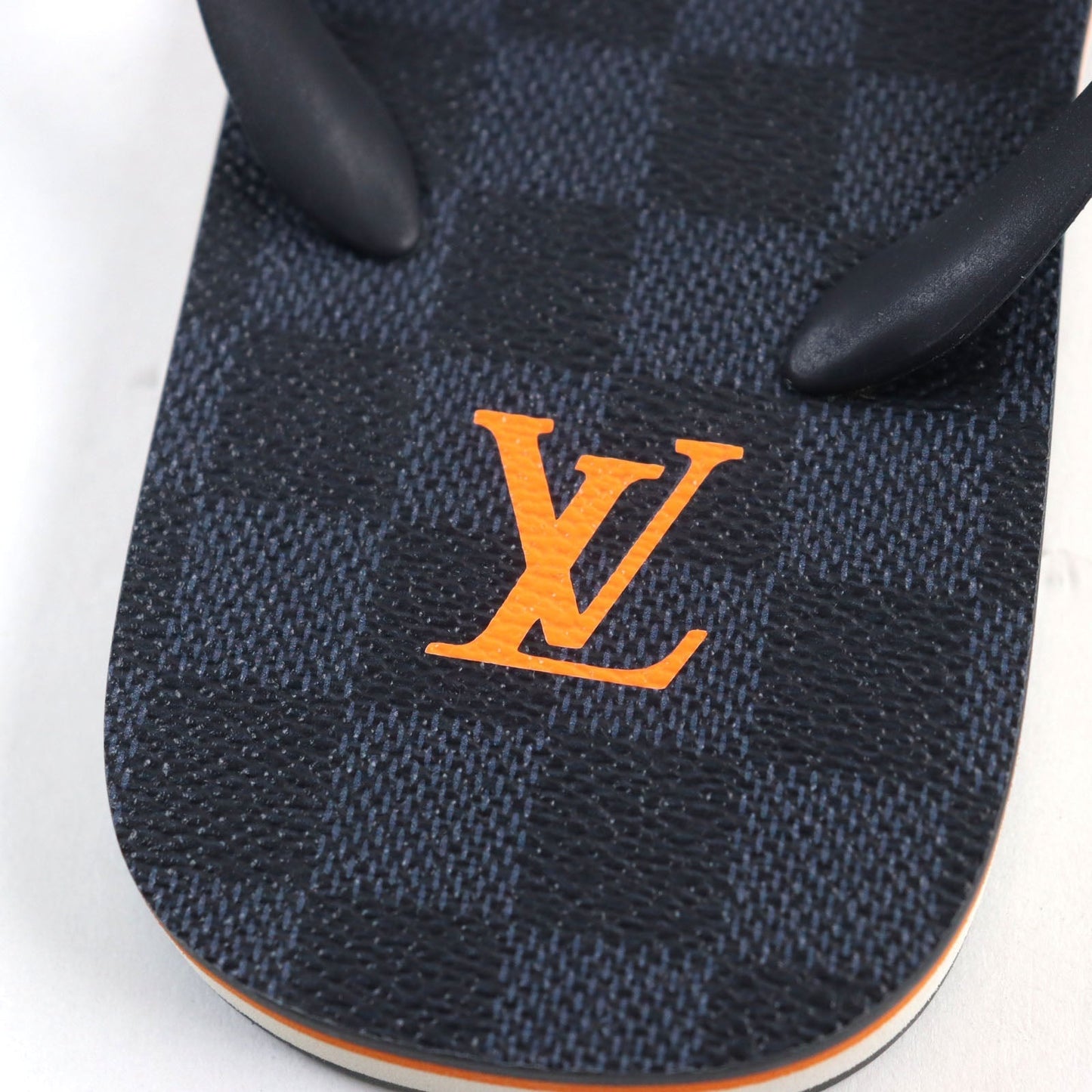 LOUIS VUITTON Beach sandal rubber Navy type Moritol Line 6