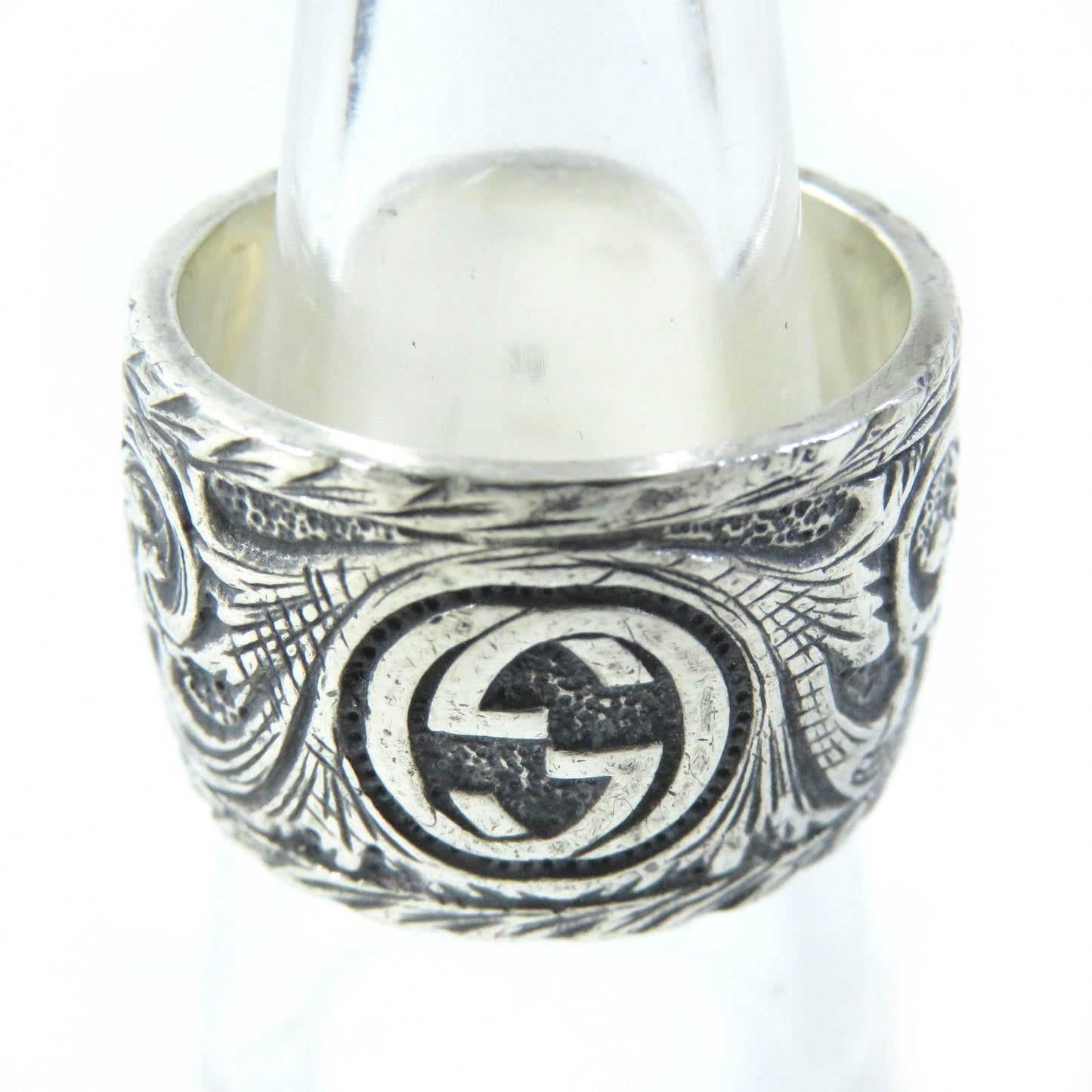 GUCCI Ring 433571 AG925 Silver Arabesque Cat Head Ring