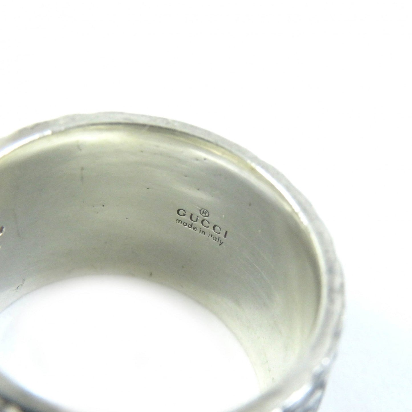 GUCCI Ring 433571 AG925 Silver Arabesque Cat Head Ring